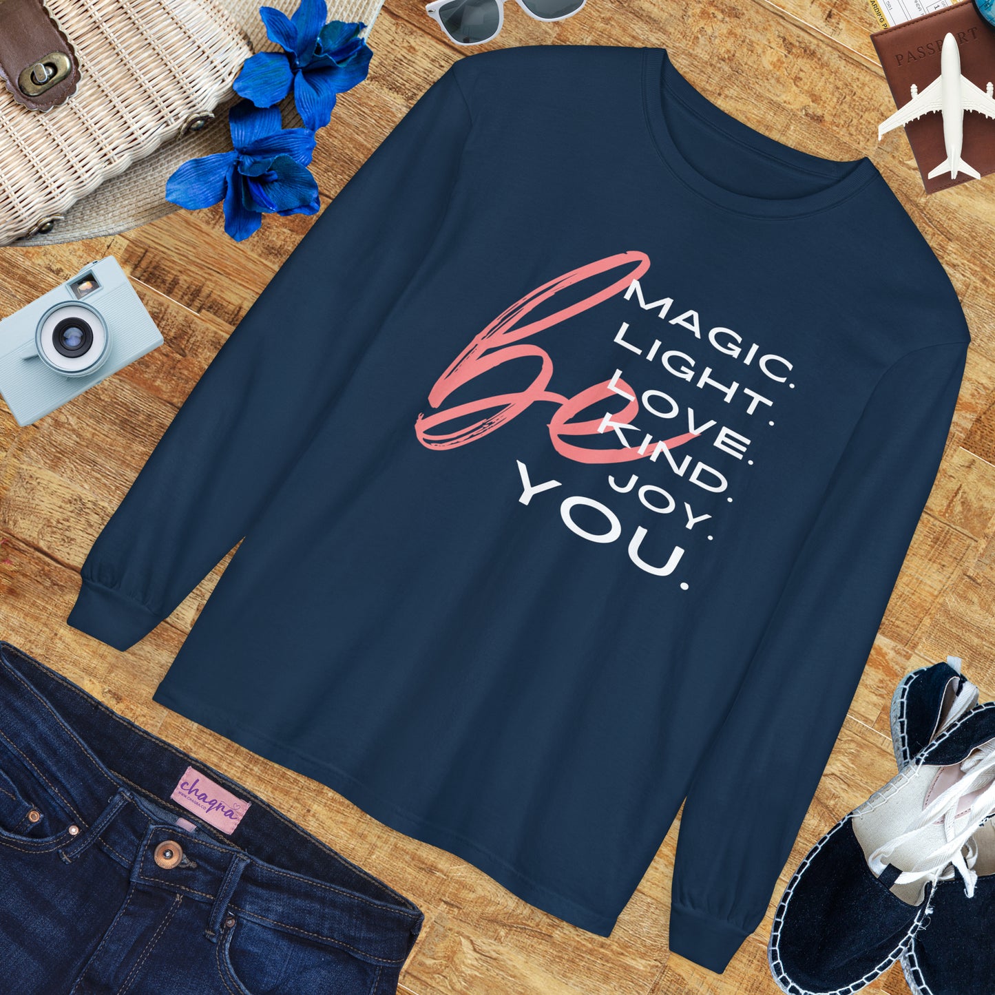🌈BE magic, light, love, kind, joy, YOU - Affirmation Long Sleeve Tee