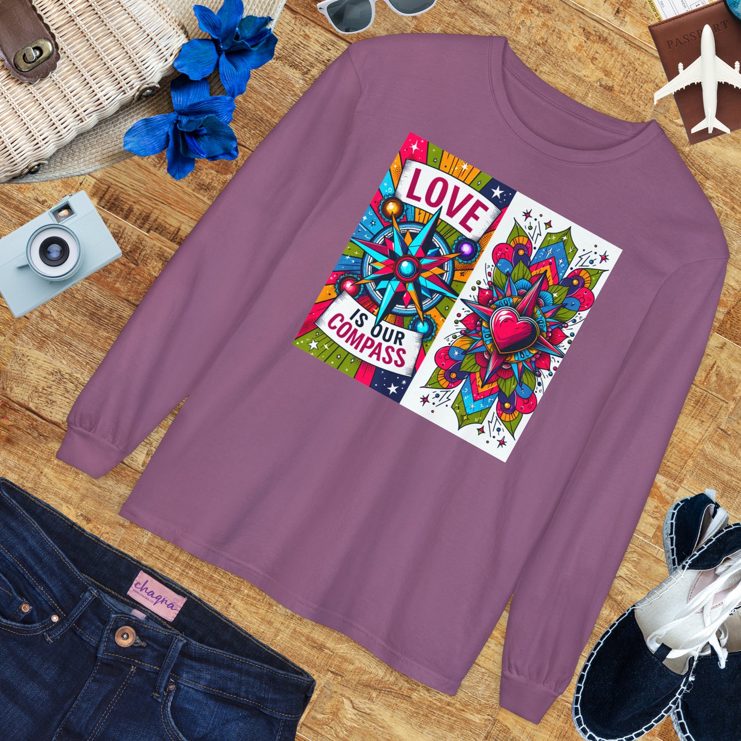🧭Love Is Our Compass - Soul-Navigating Long Sleeve Tee