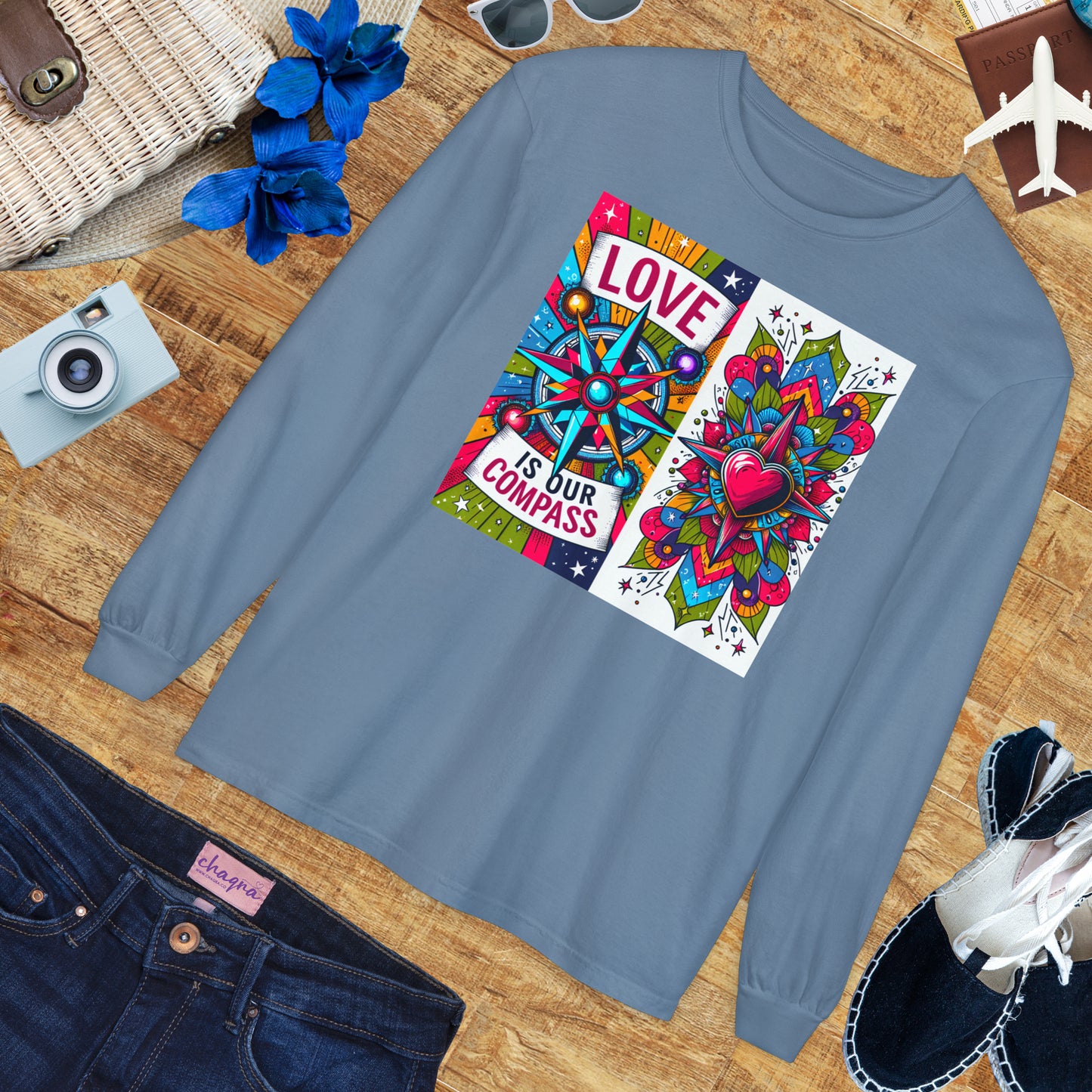 🧭Love Is Our Compass - Soul-Navigating Long Sleeve Tee