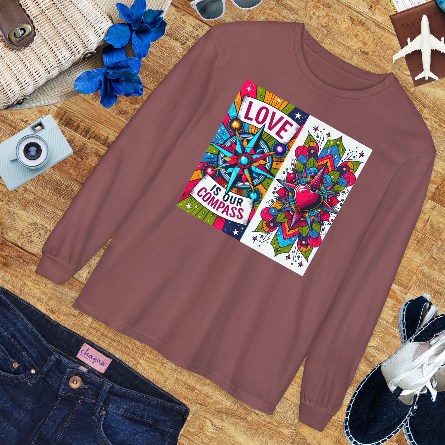 🧭Love Is Our Compass - Soul-Navigating Long Sleeve Tee