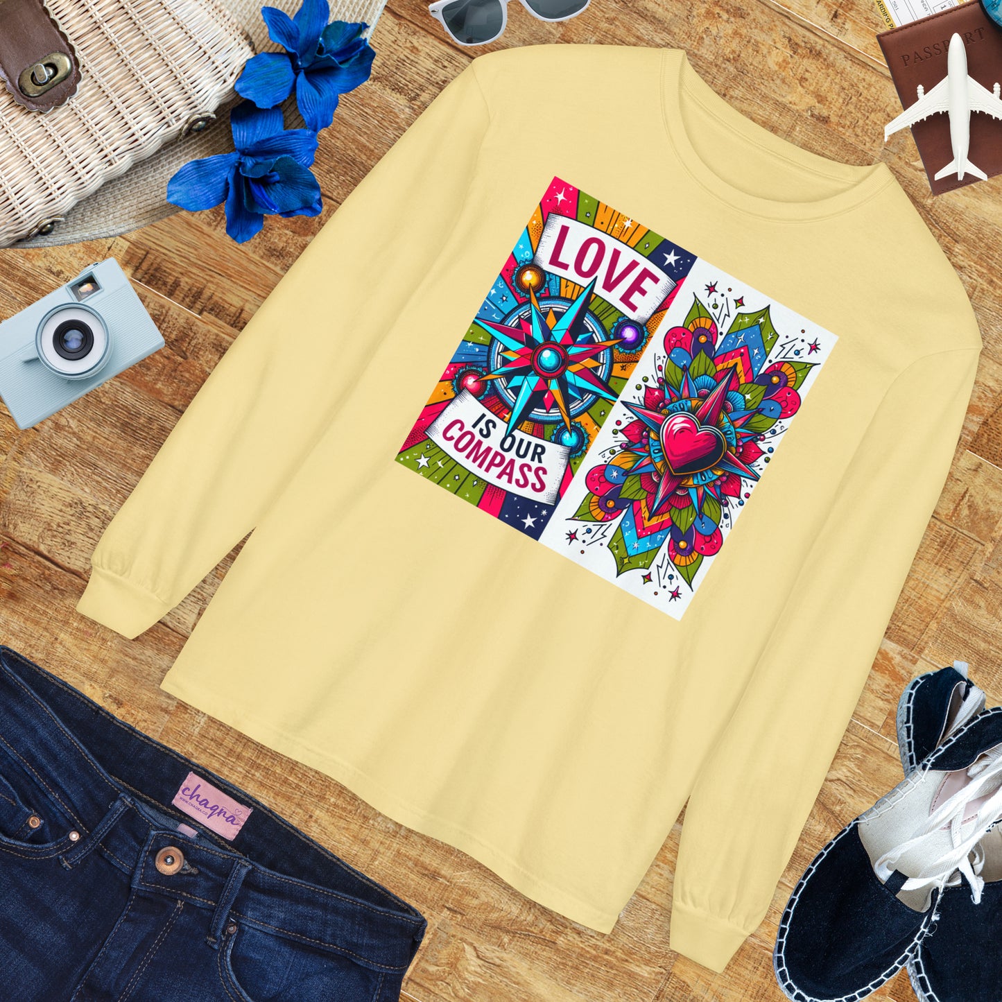 🧭Love Is Our Compass - Soul-Navigating Long Sleeve Tee
