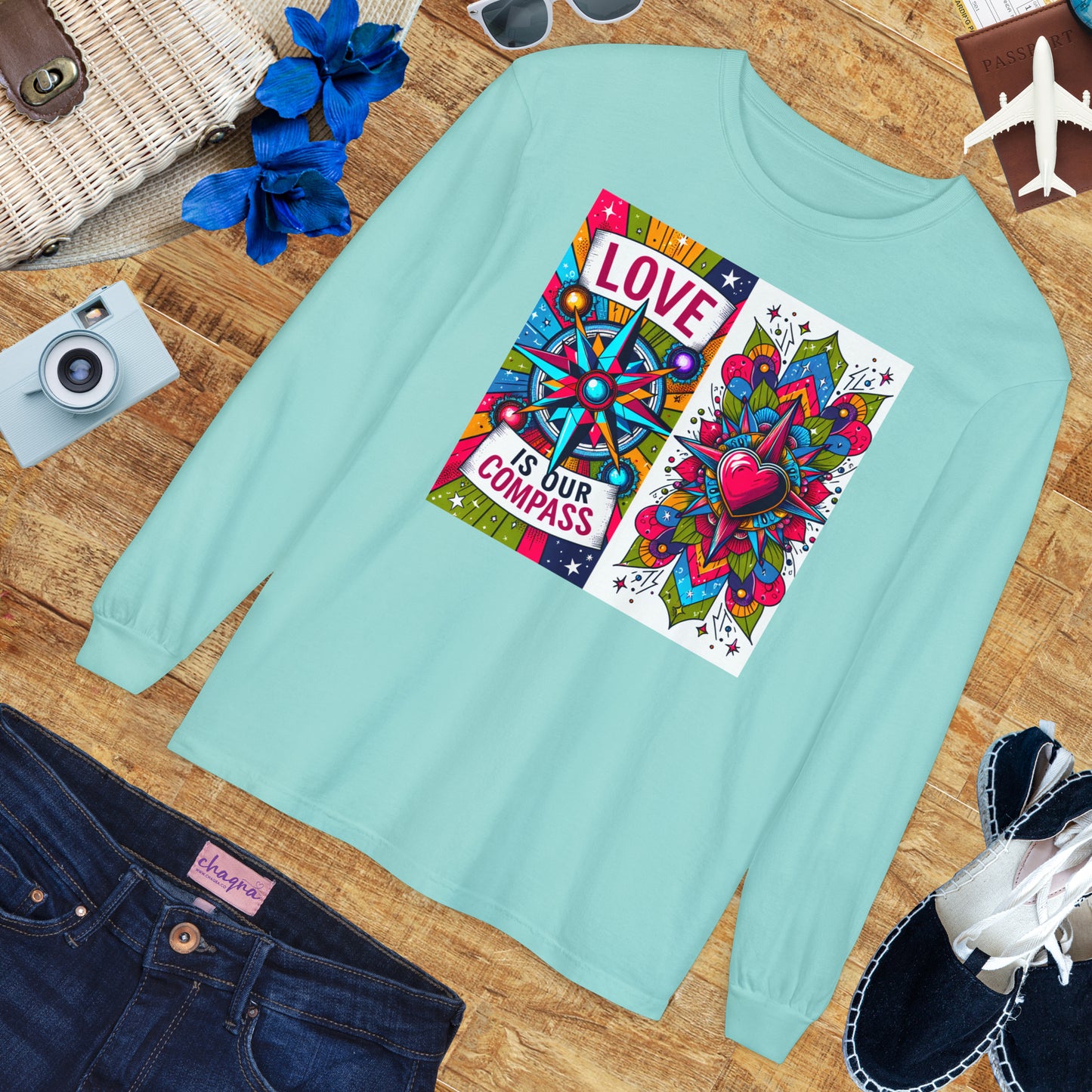 🧭Love Is Our Compass - Soul-Navigating Long Sleeve Tee