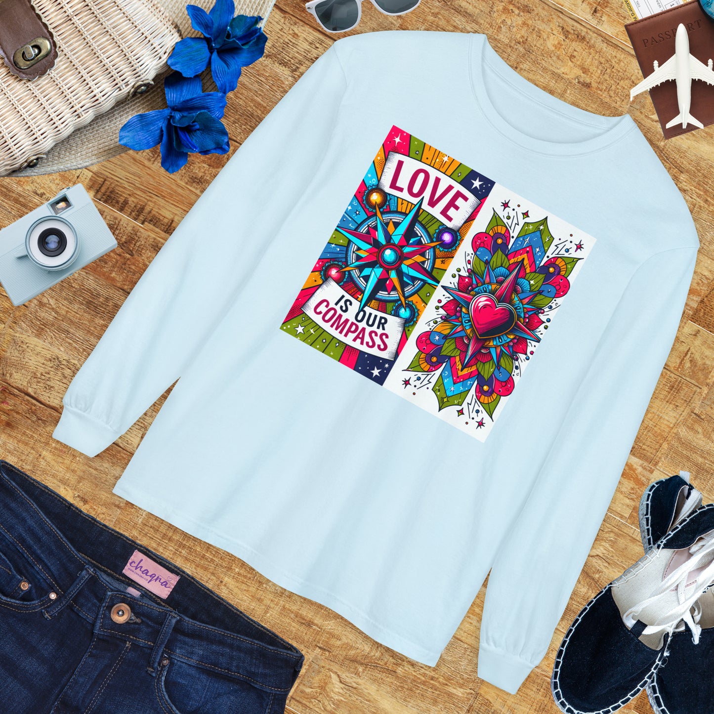 🧭Love Is Our Compass - Soul-Navigating Long Sleeve Tee