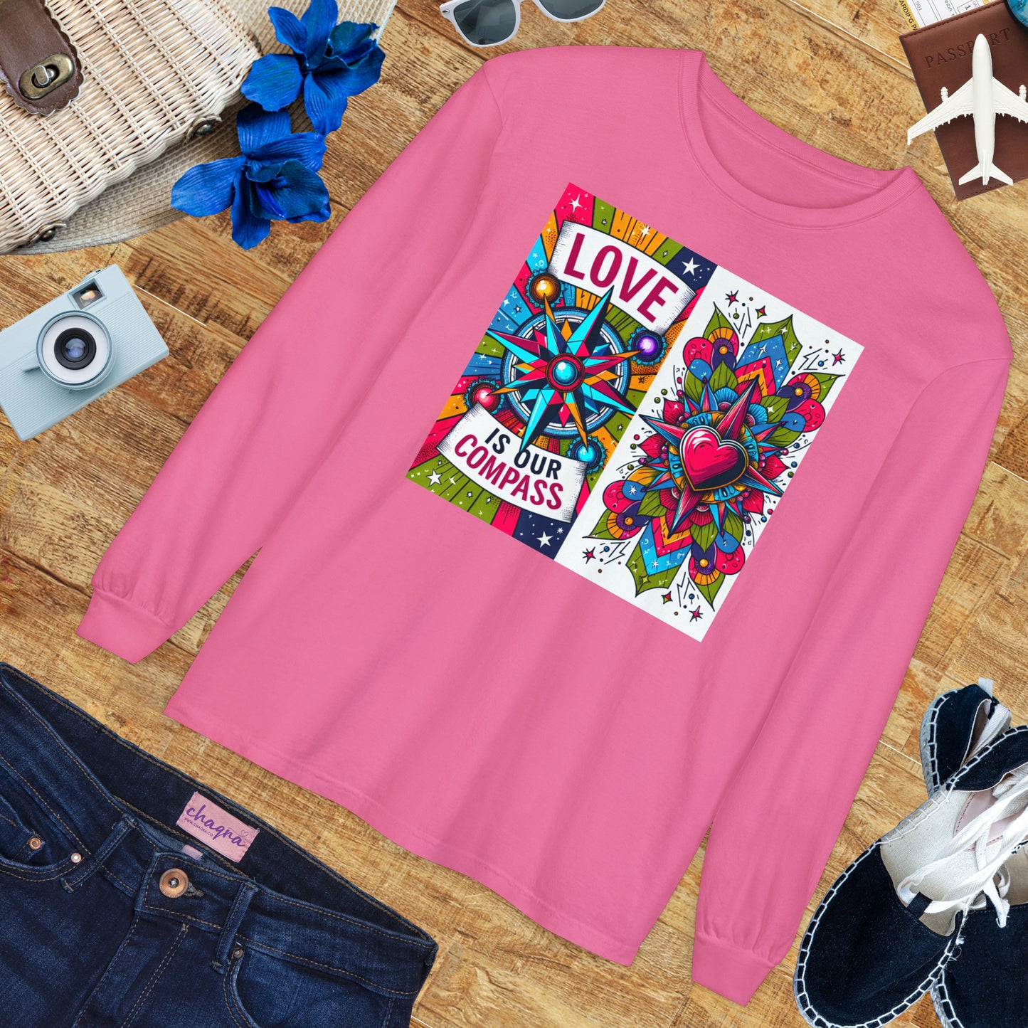 🧭Love Is Our Compass - Soul-Navigating Long Sleeve Tee