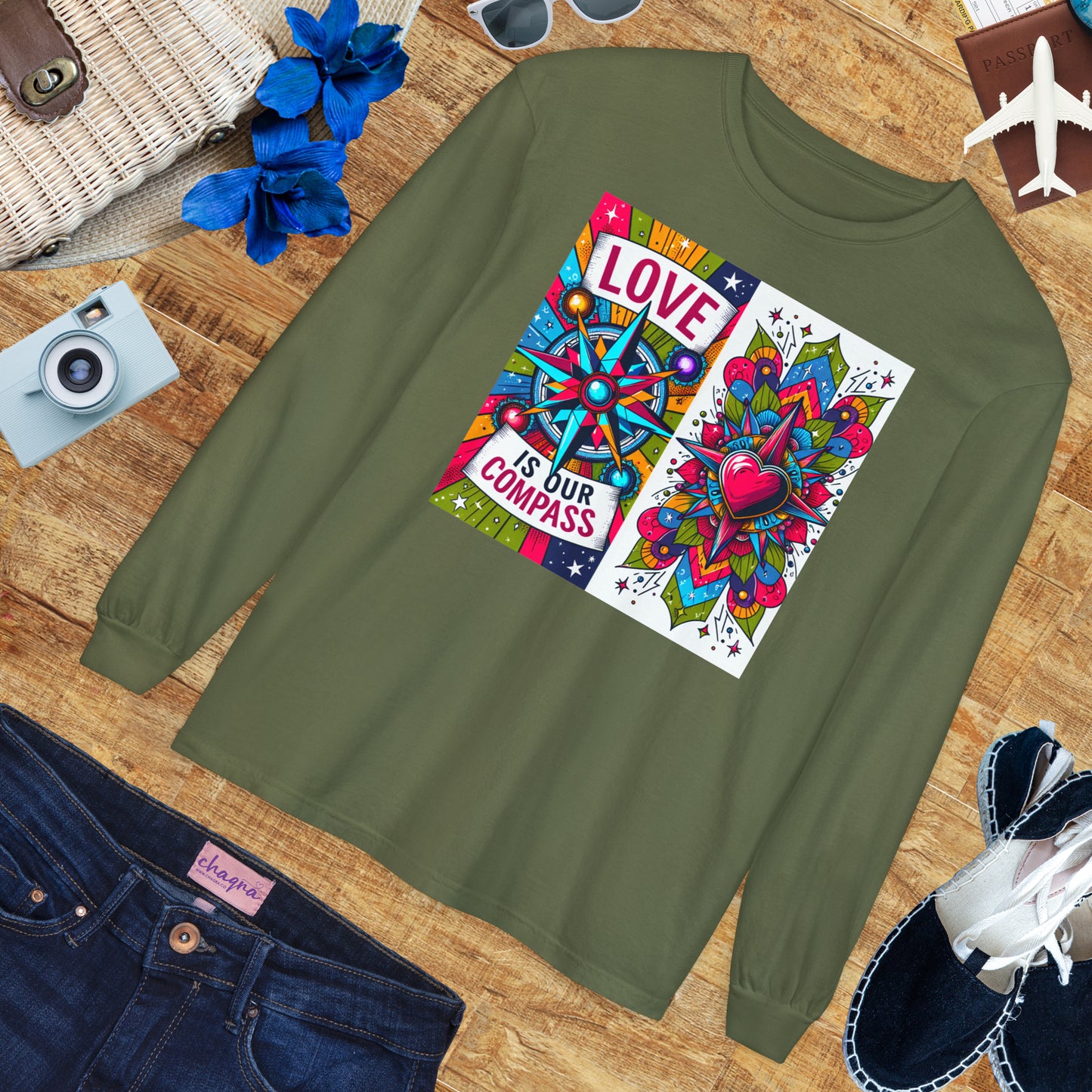 🧭Love Is Our Compass - Soul-Navigating Long Sleeve Tee