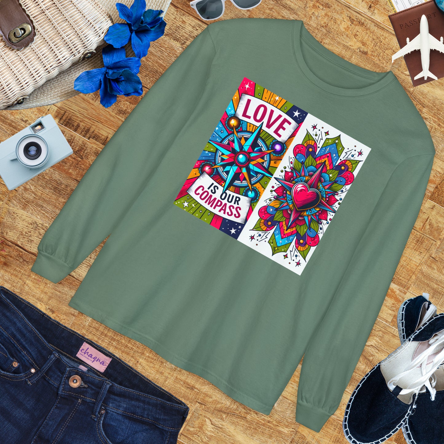 🧭Love Is Our Compass - Soul-Navigating Long Sleeve Tee