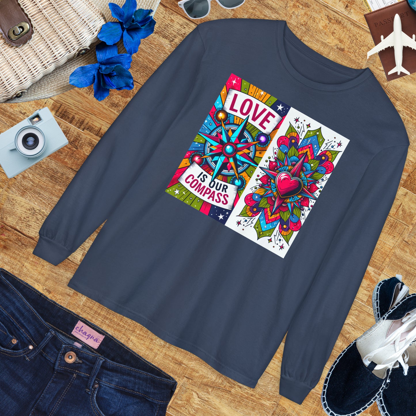 🧭Love Is Our Compass - Soul-Navigating Long Sleeve Tee