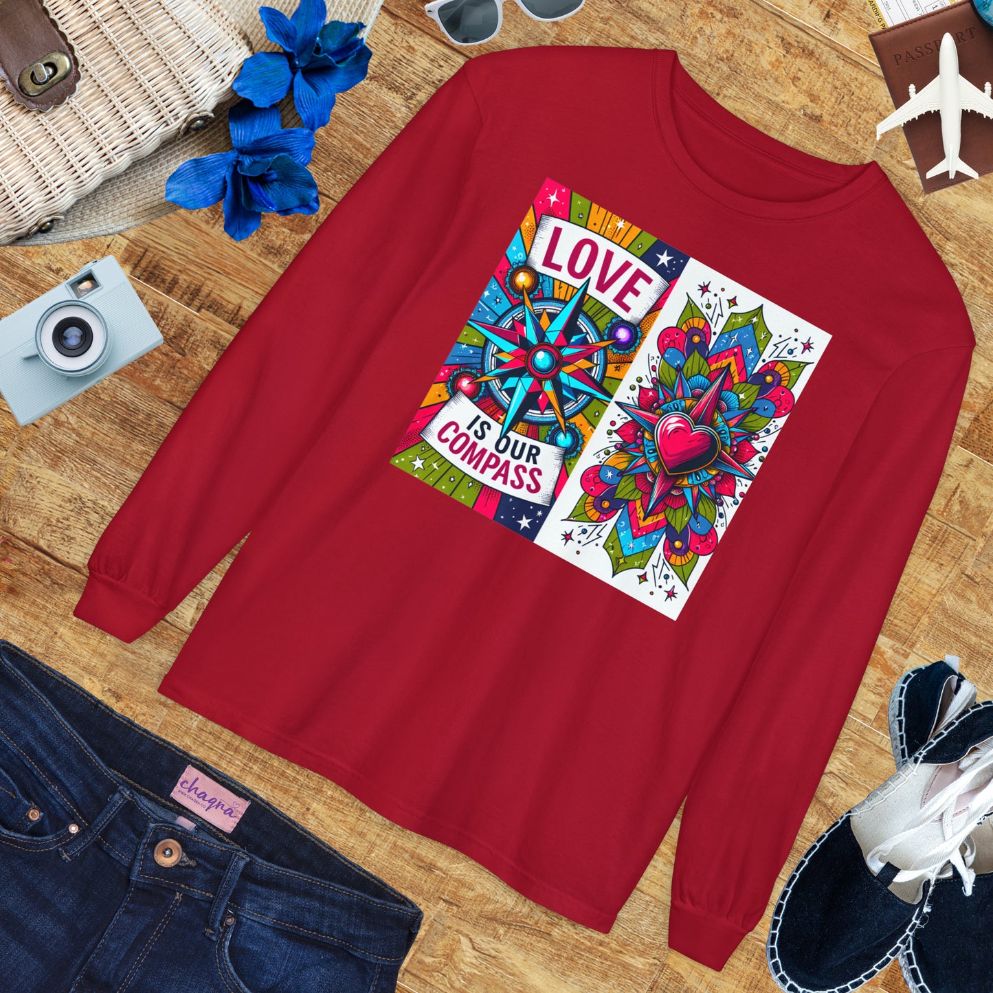 🧭Love Is Our Compass - Soul-Navigating Long Sleeve Tee
