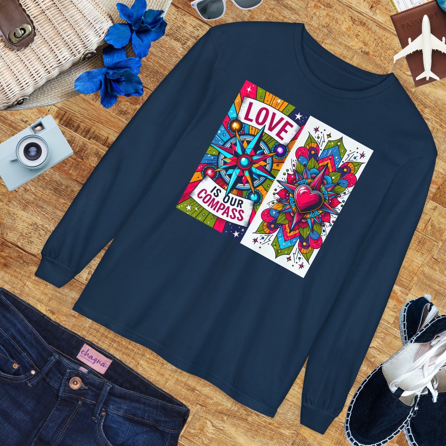 🧭Love Is Our Compass - Soul-Navigating Long Sleeve Tee