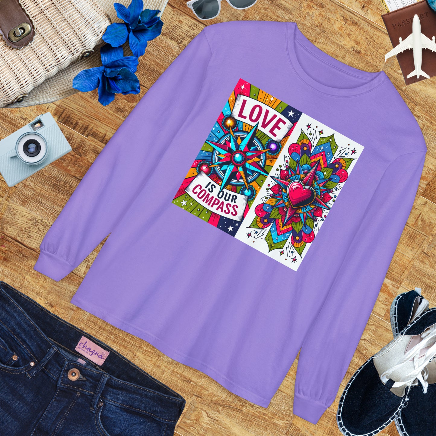 🧭Love Is Our Compass - Soul-Navigating Long Sleeve Tee
