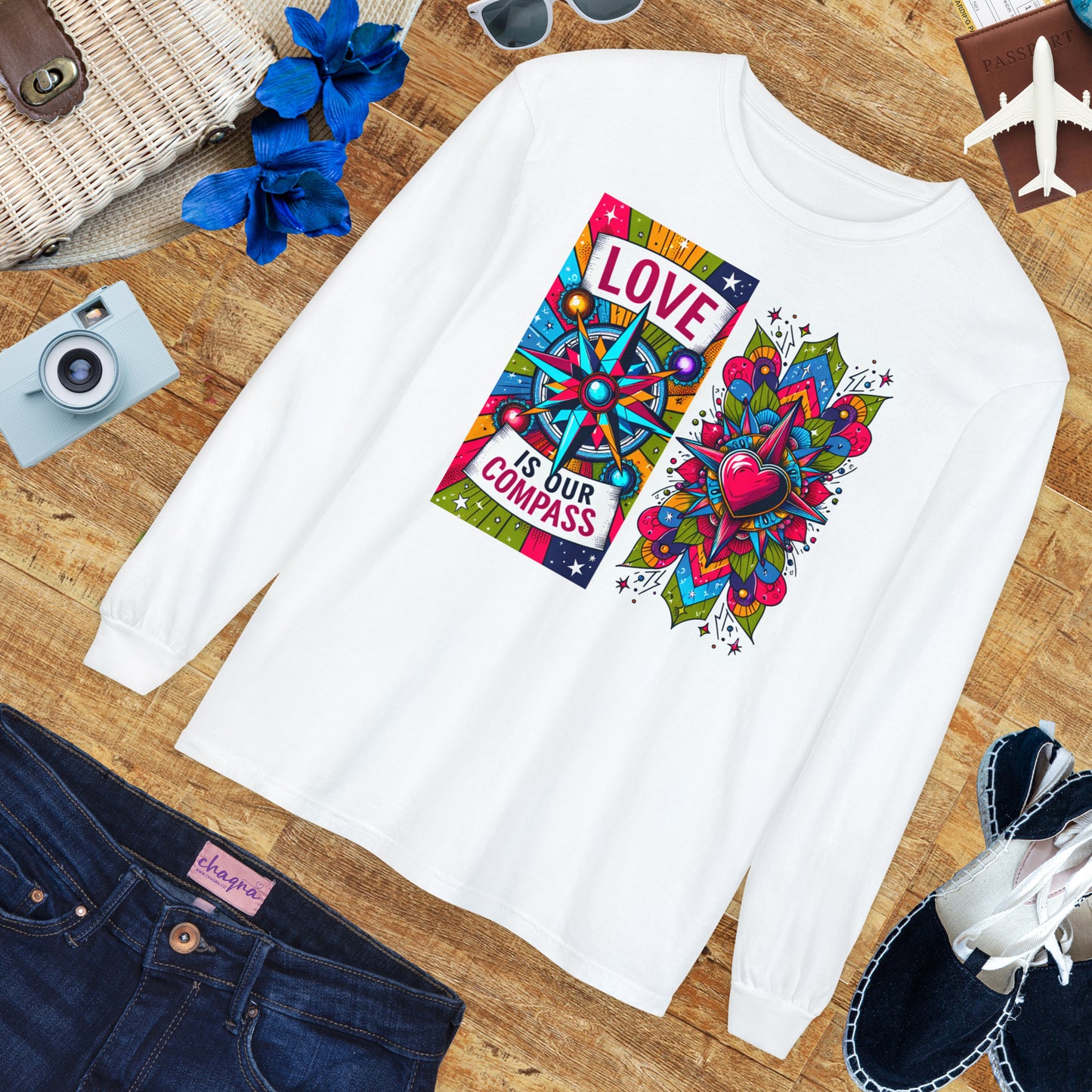 🧭Love Is Our Compass - Soul-Navigating Long Sleeve Tee
