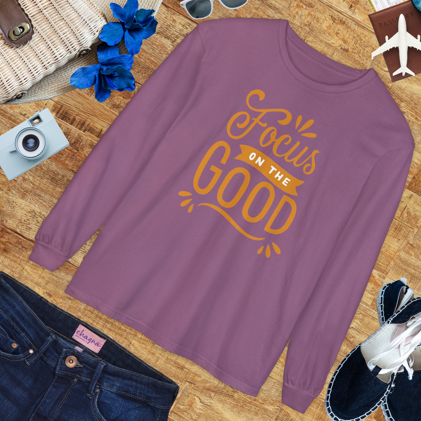 ✨Focus on the Good - Mindful Message Long Sleeve Tee