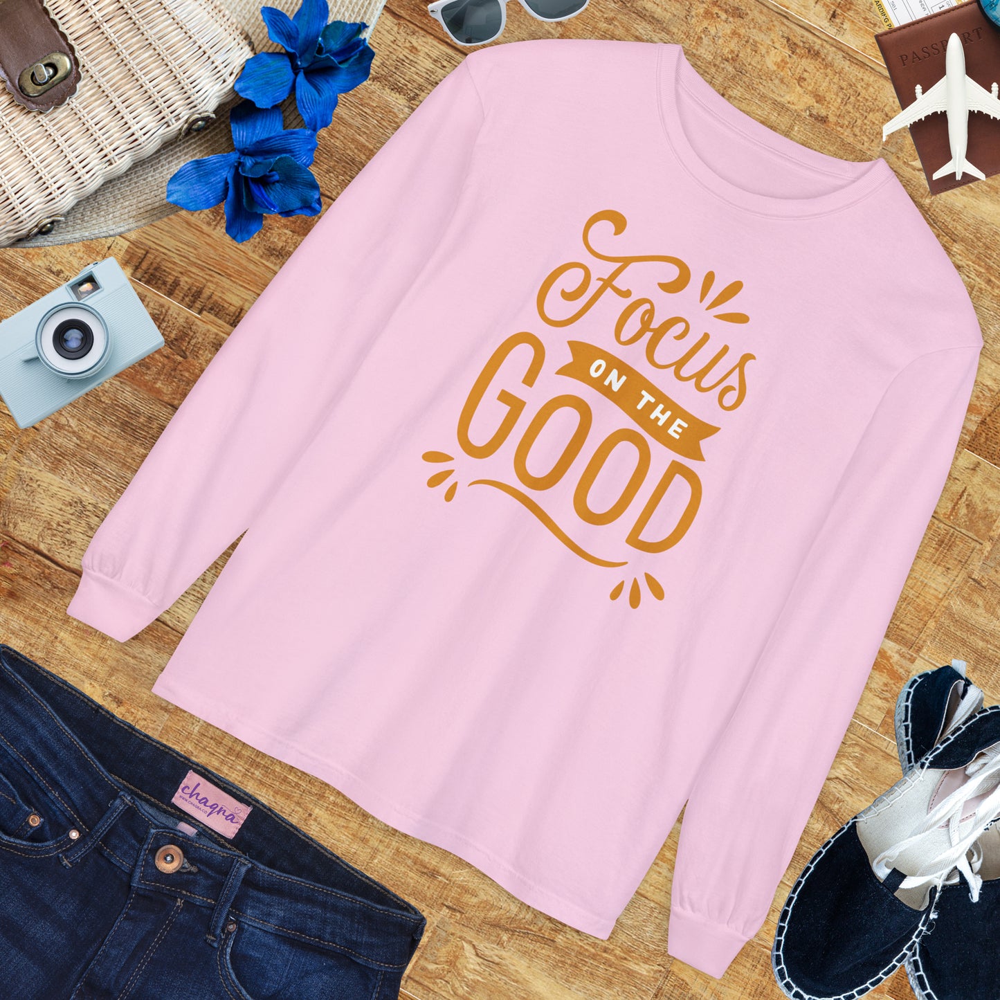 ✨Focus on the Good - Mindful Message Long Sleeve Tee