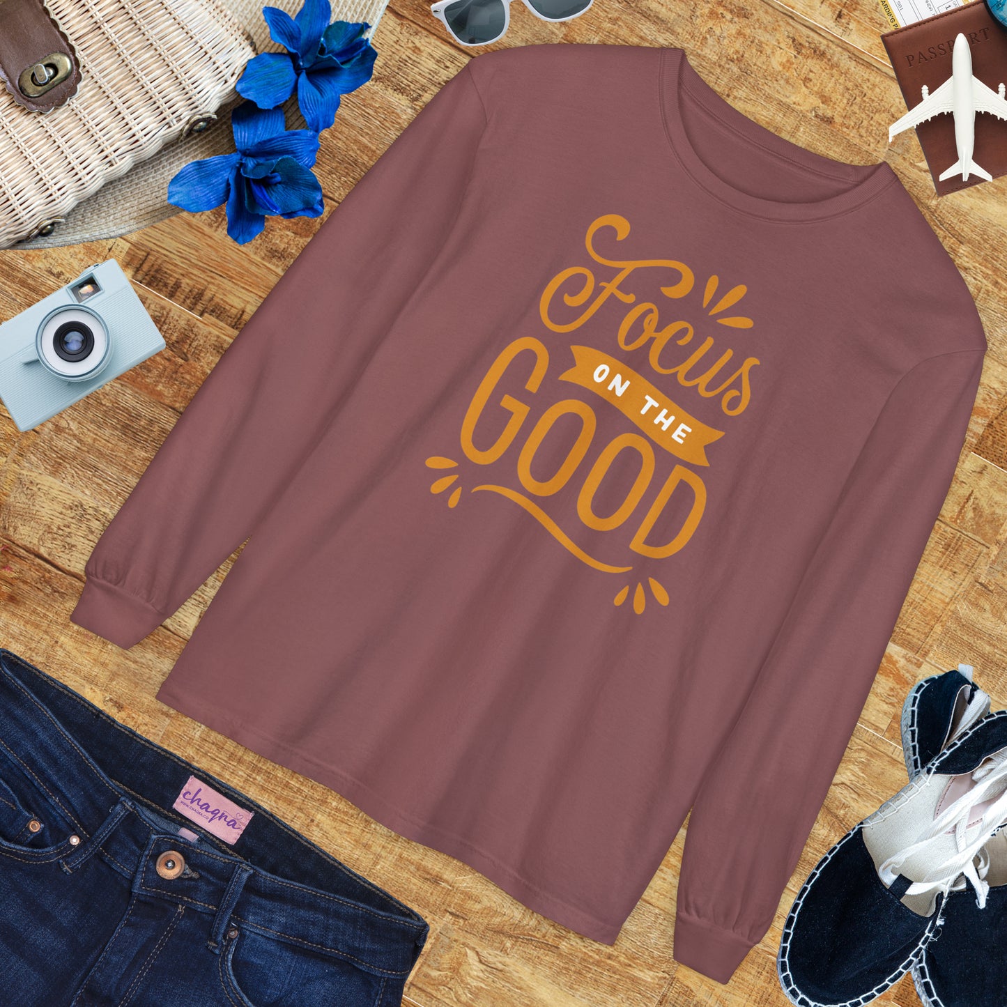✨Focus on the Good - Mindful Message Long Sleeve Tee