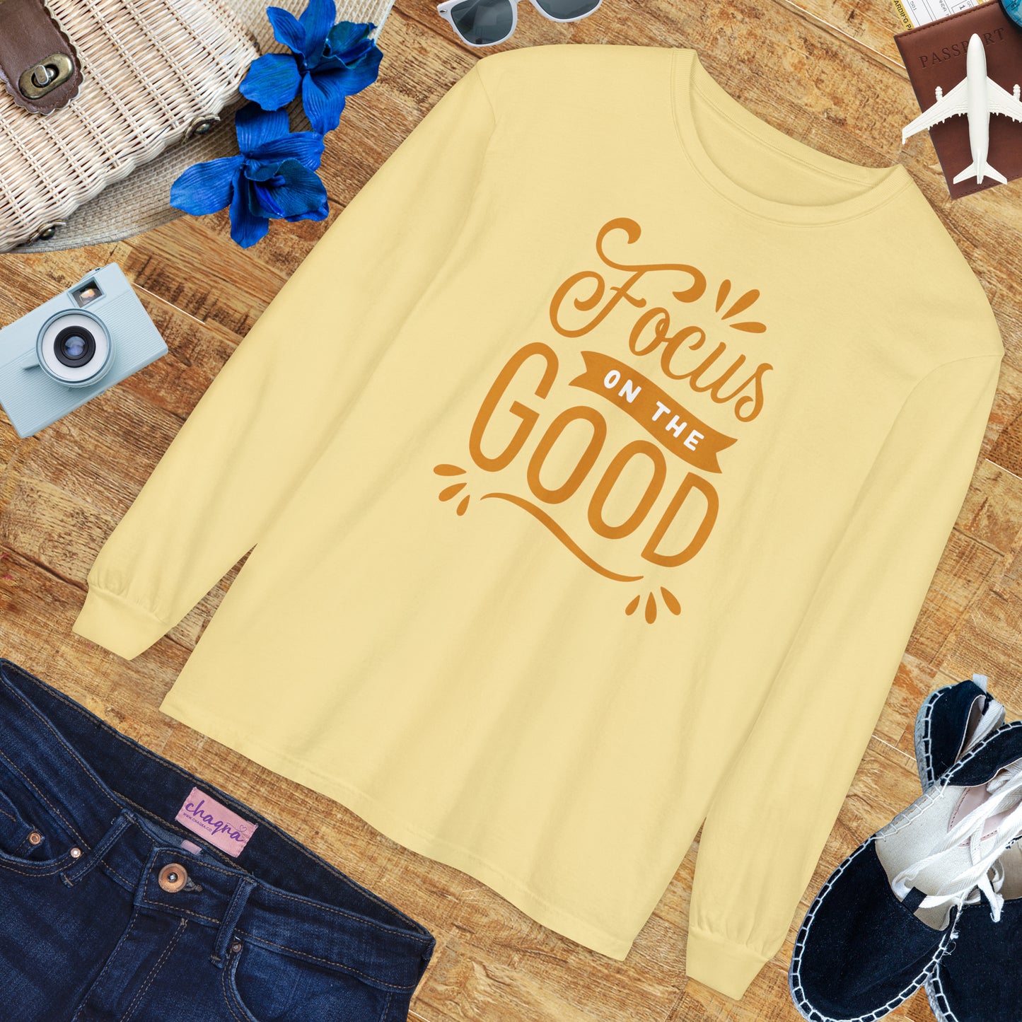✨Focus on the Good - Mindful Message Long Sleeve Tee