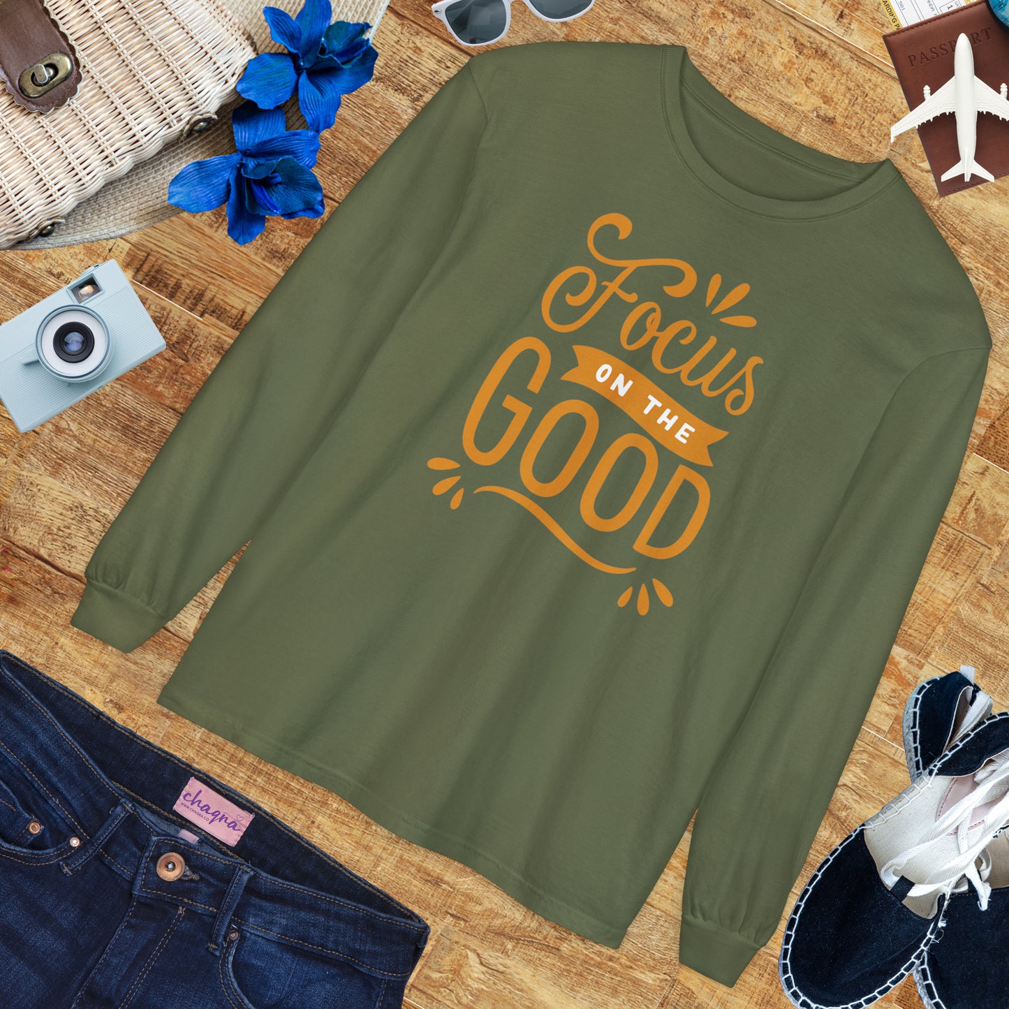✨Focus on the Good - Mindful Message Long Sleeve Tee