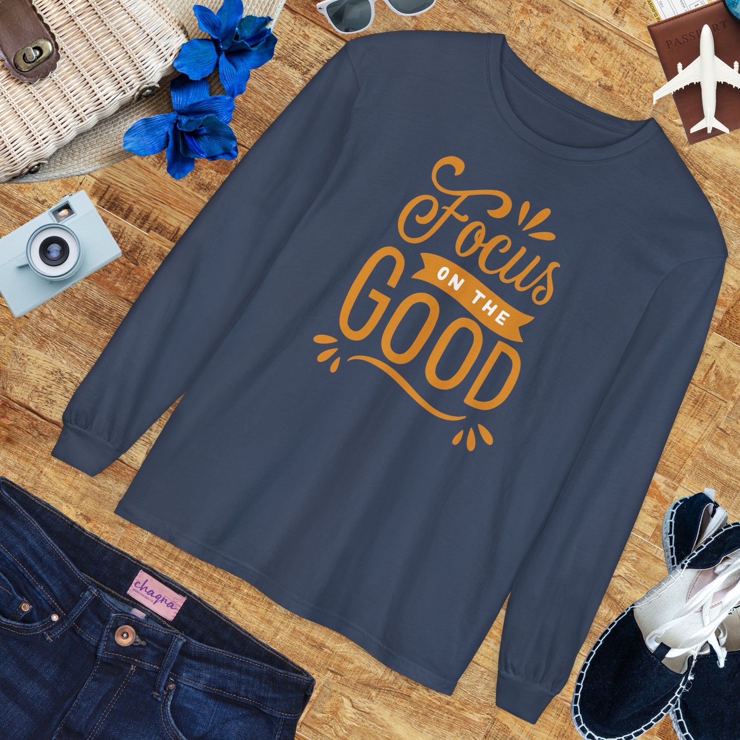 ✨Focus on the Good - Mindful Message Long Sleeve Tee
