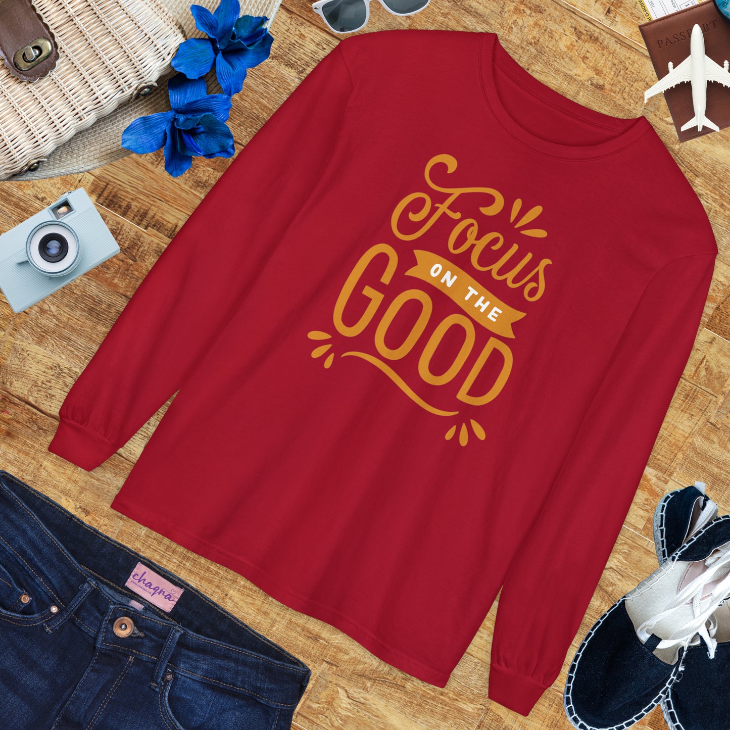 ✨Focus on the Good - Mindful Message Long Sleeve Tee
