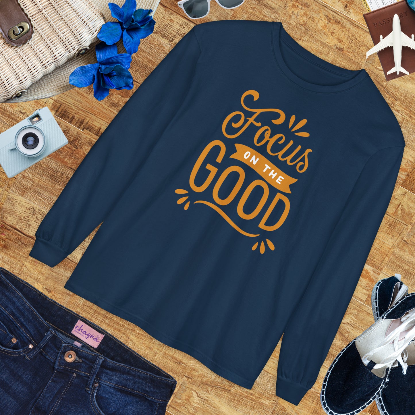 ✨Focus on the Good - Mindful Message Long Sleeve Tee