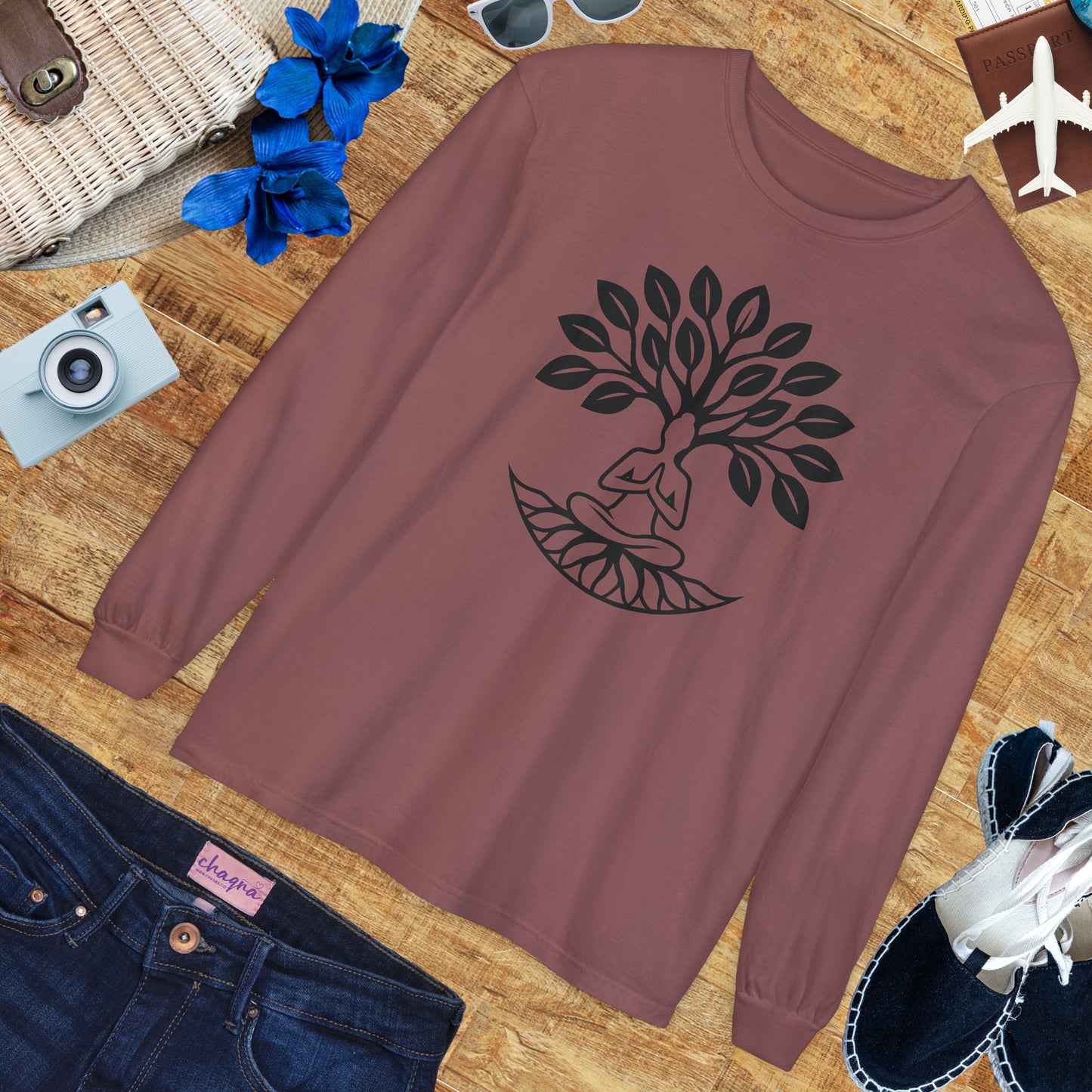 🌳Rooted in Stillness - Tree of Self - Long Sleeve Tee