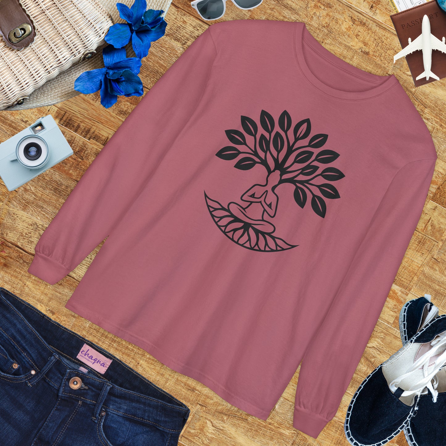 🌳Rooted in Stillness - Tree of Self - Long Sleeve Tee
