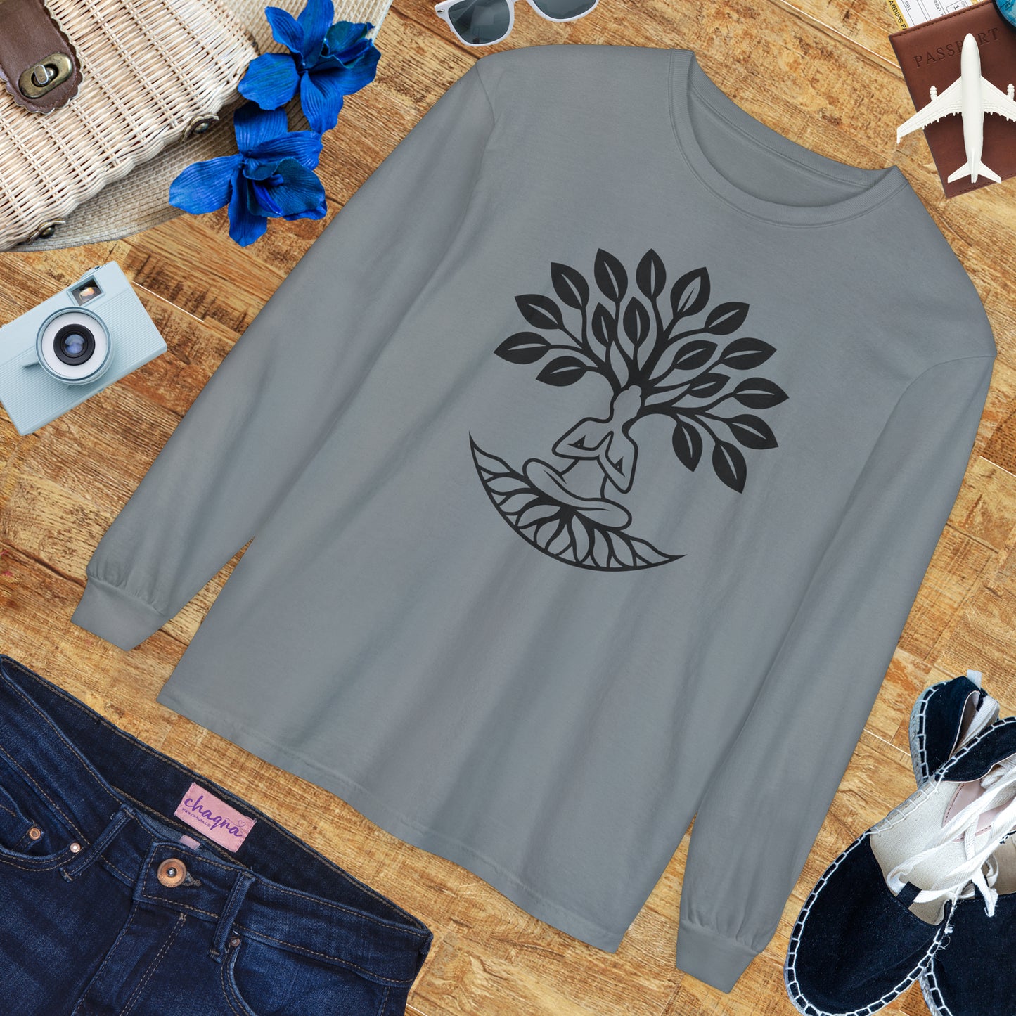 🌳Rooted in Stillness - Tree of Self - Long Sleeve Tee