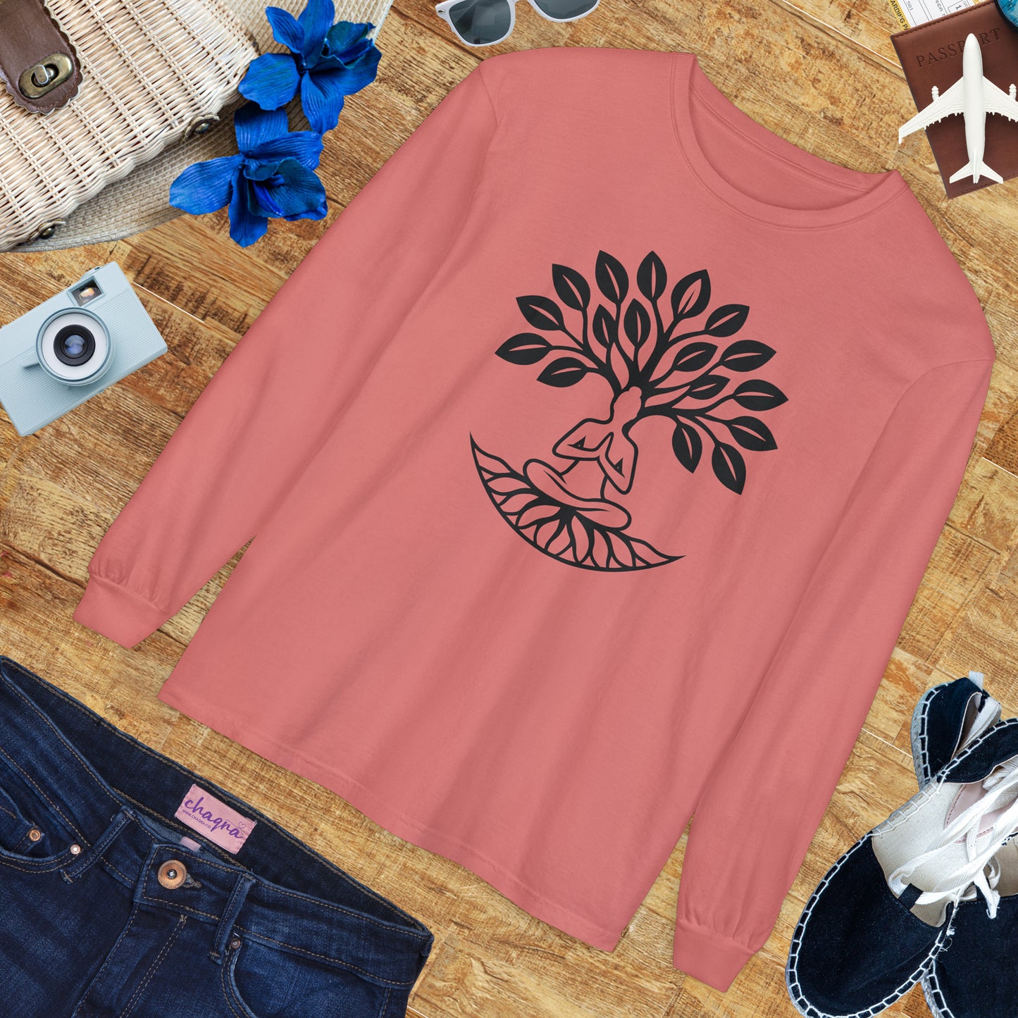🌳Rooted in Stillness - Tree of Self - Long Sleeve Tee