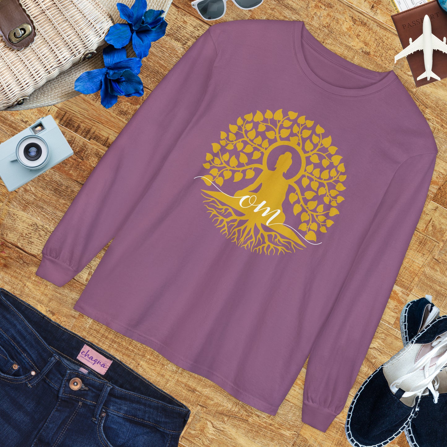 🧘‍♂️Rooted in OM - Buddha Tree Long Sleeve Tee