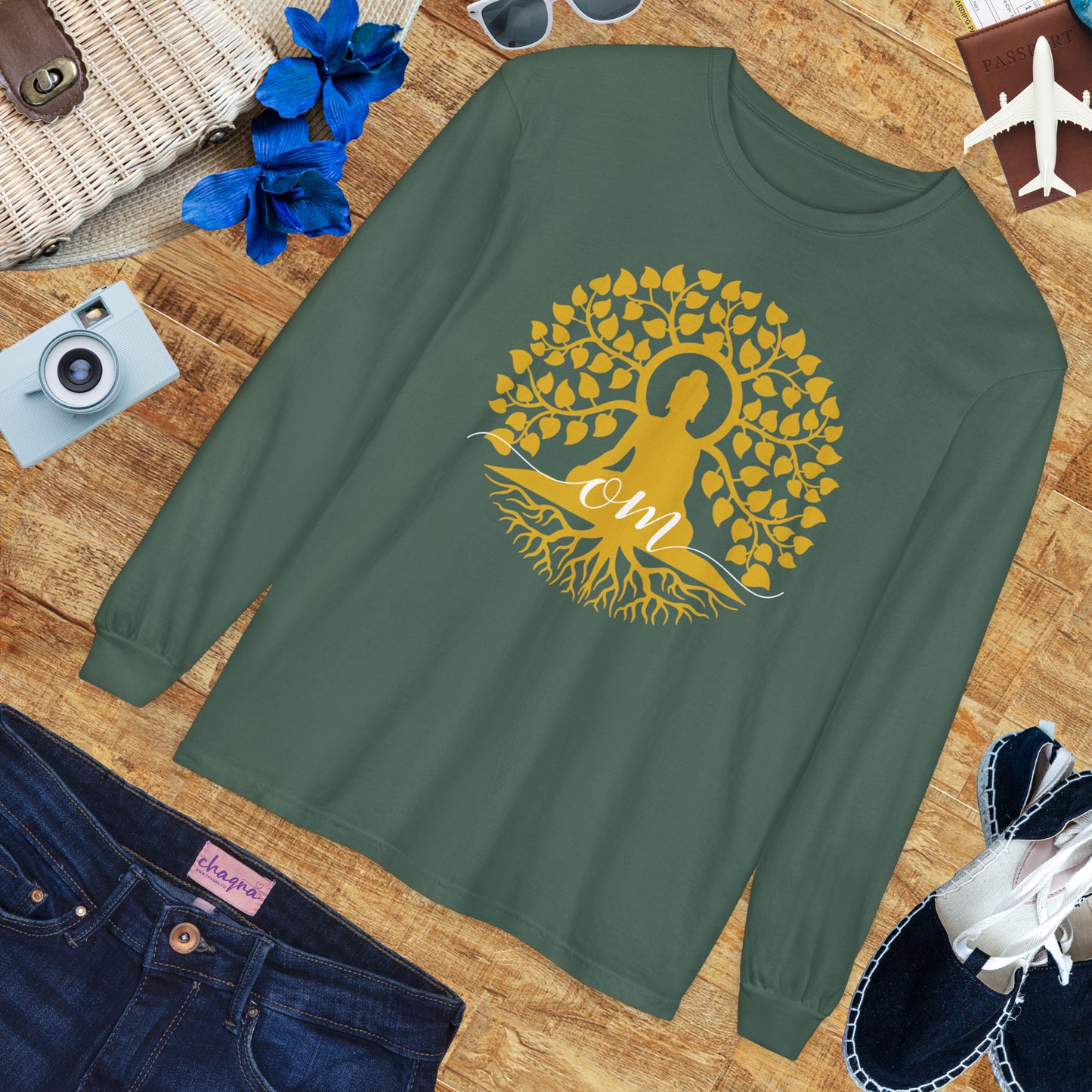 🧘‍♂️Rooted in OM - Buddha Tree Long Sleeve Tee