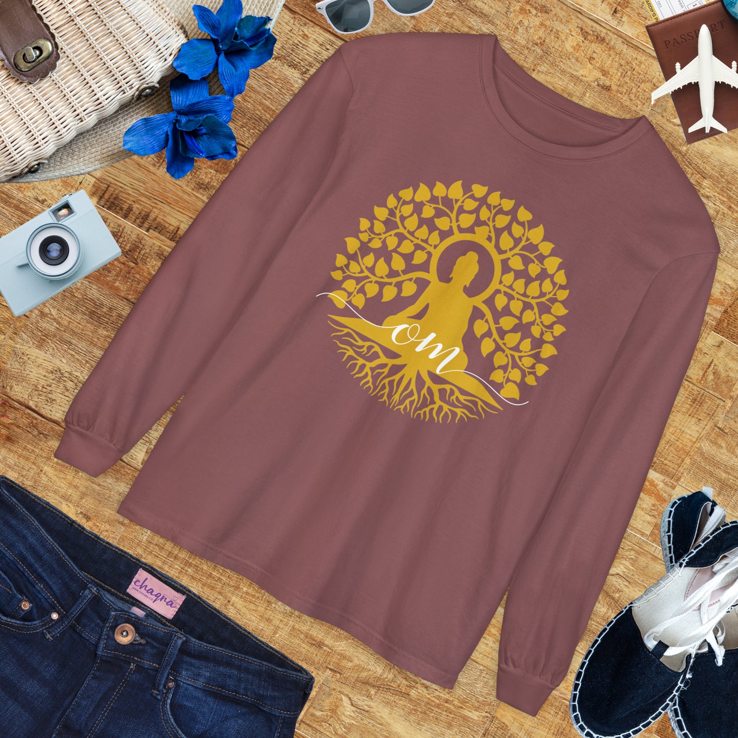 🧘‍♂️Rooted in OM - Buddha Tree Long Sleeve Tee
