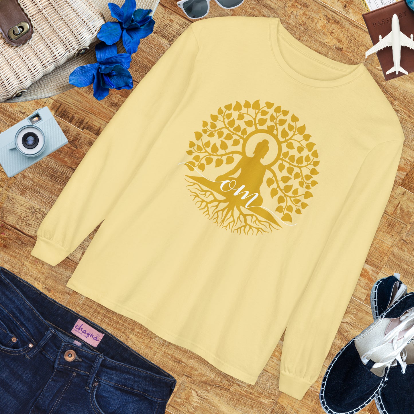 🧘‍♂️Rooted in OM - Buddha Tree Long Sleeve Tee