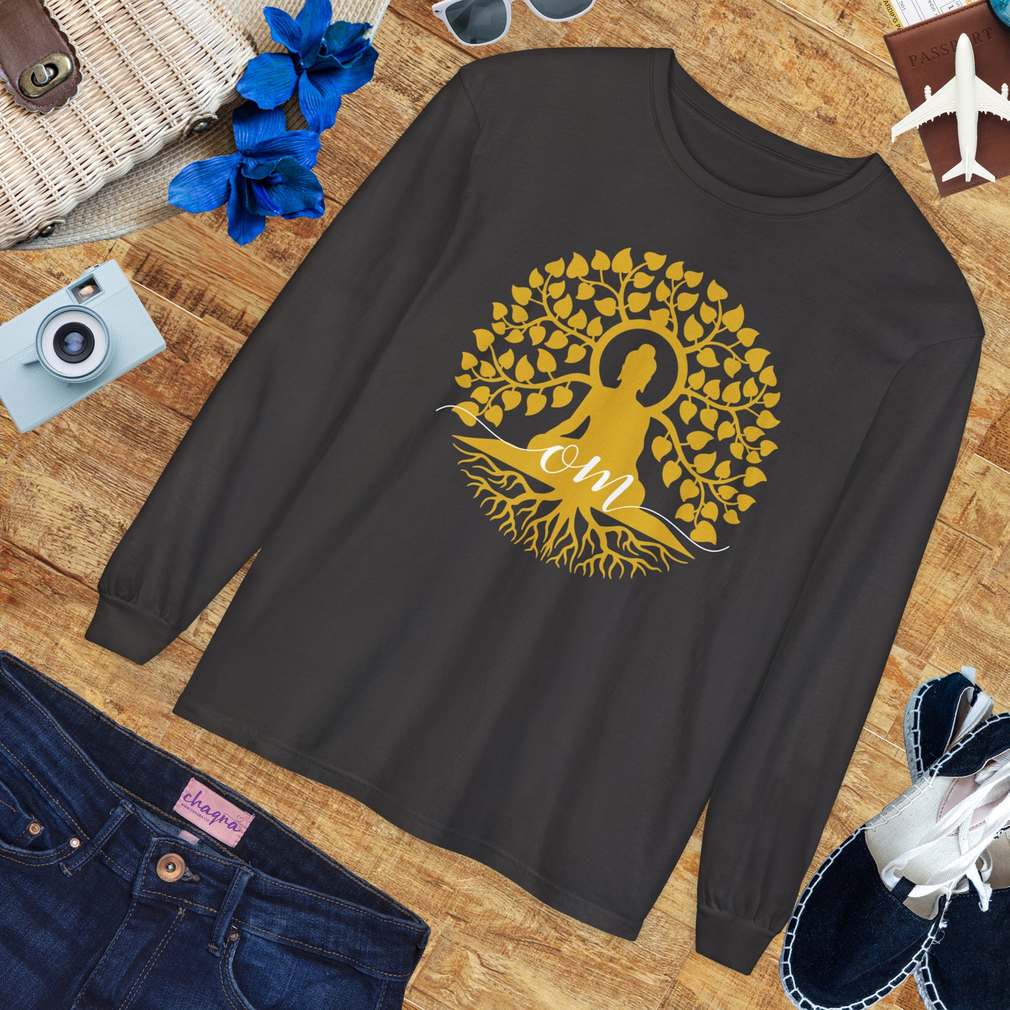 🧘‍♂️Rooted in OM - Buddha Tree Long Sleeve Tee