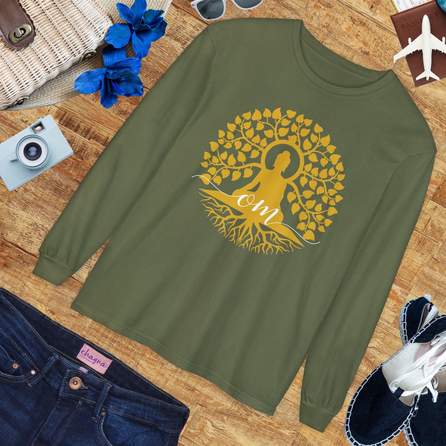 🧘‍♂️Rooted in OM - Buddha Tree Long Sleeve Tee