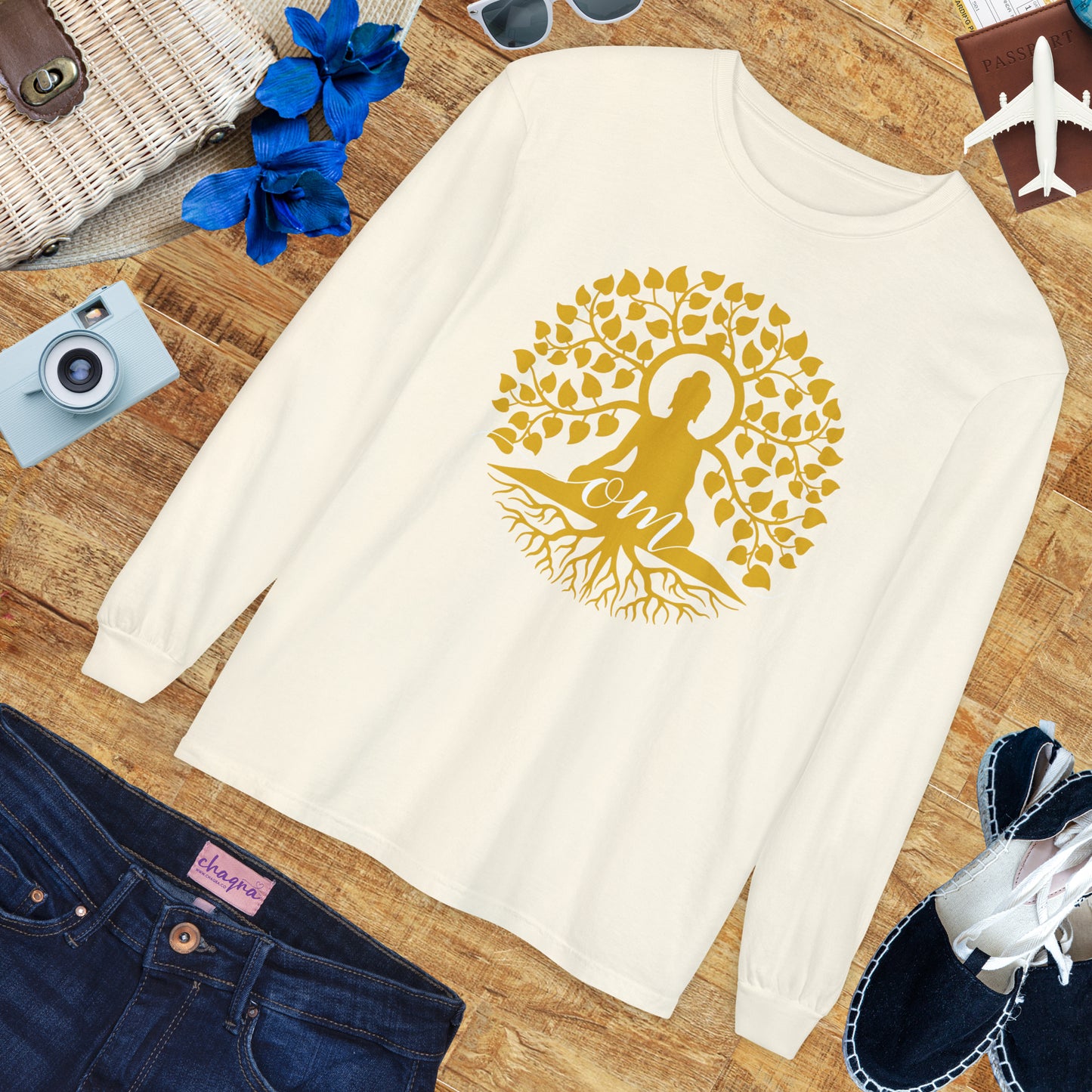 🧘‍♂️Rooted in OM - Buddha Tree Long Sleeve Tee
