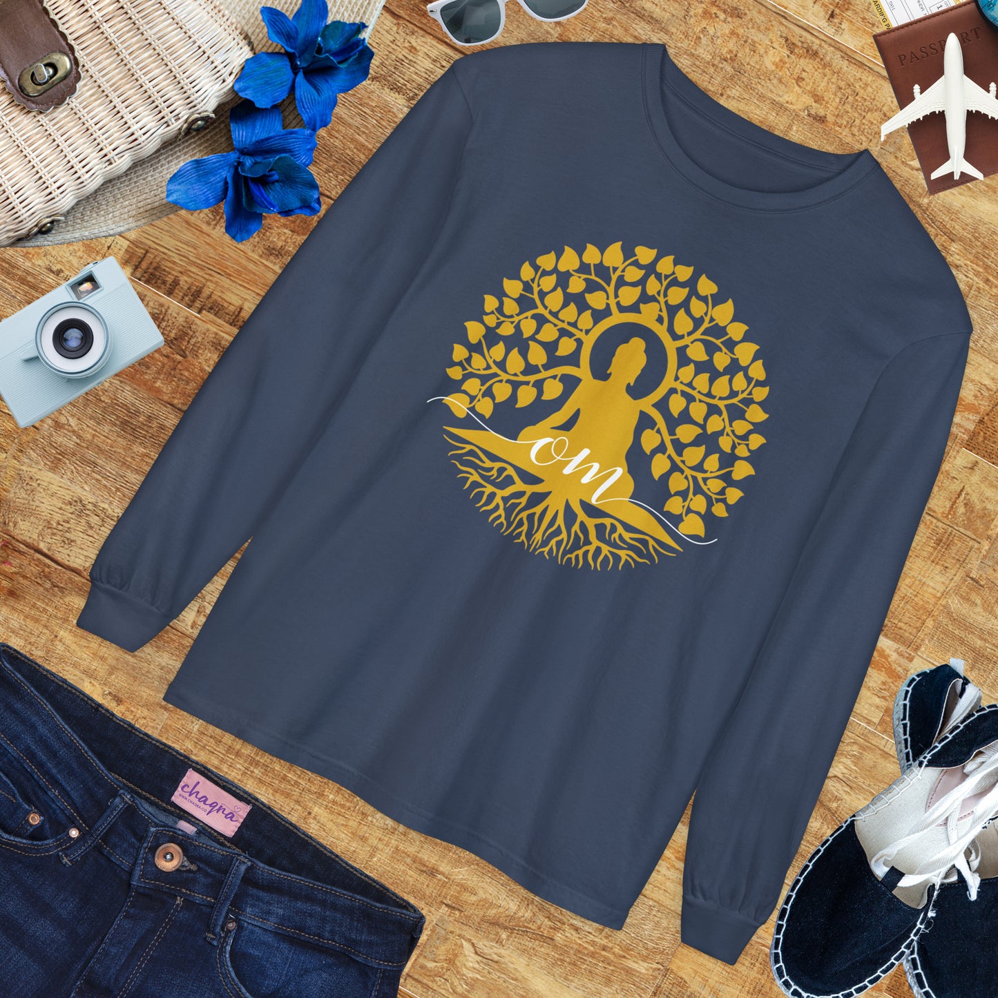 🧘‍♂️Rooted in OM - Buddha Tree Long Sleeve Tee