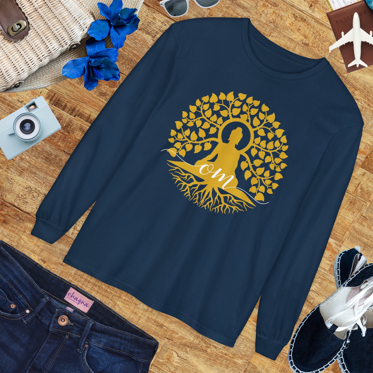 🧘‍♂️Rooted in OM - Buddha Tree Long Sleeve Tee