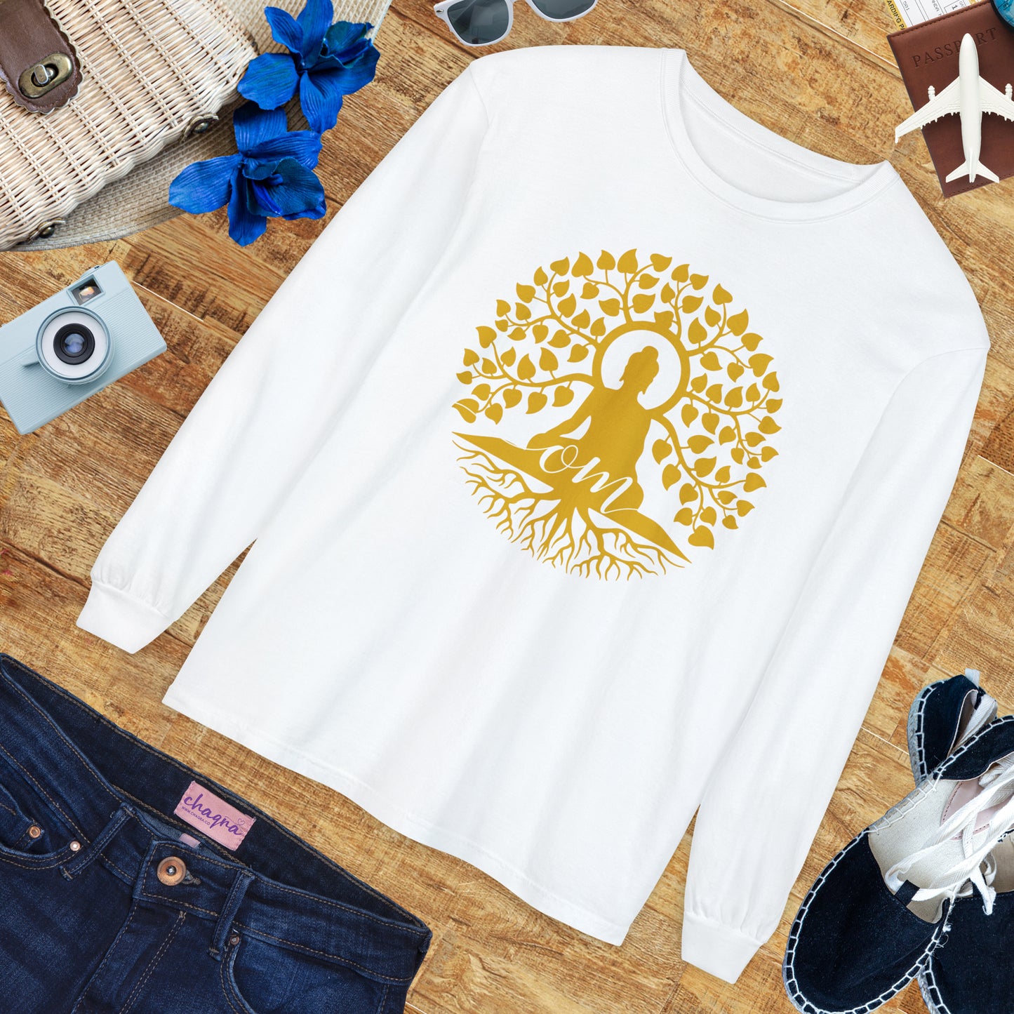 🧘‍♂️Rooted in OM - Buddha Tree Long Sleeve Tee