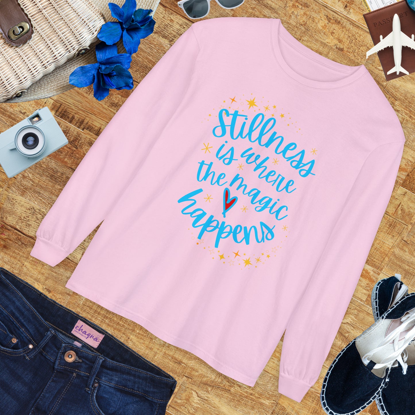 🌌Stillness Is Where the Magic Happens - Meditative Long Sleeve Tee