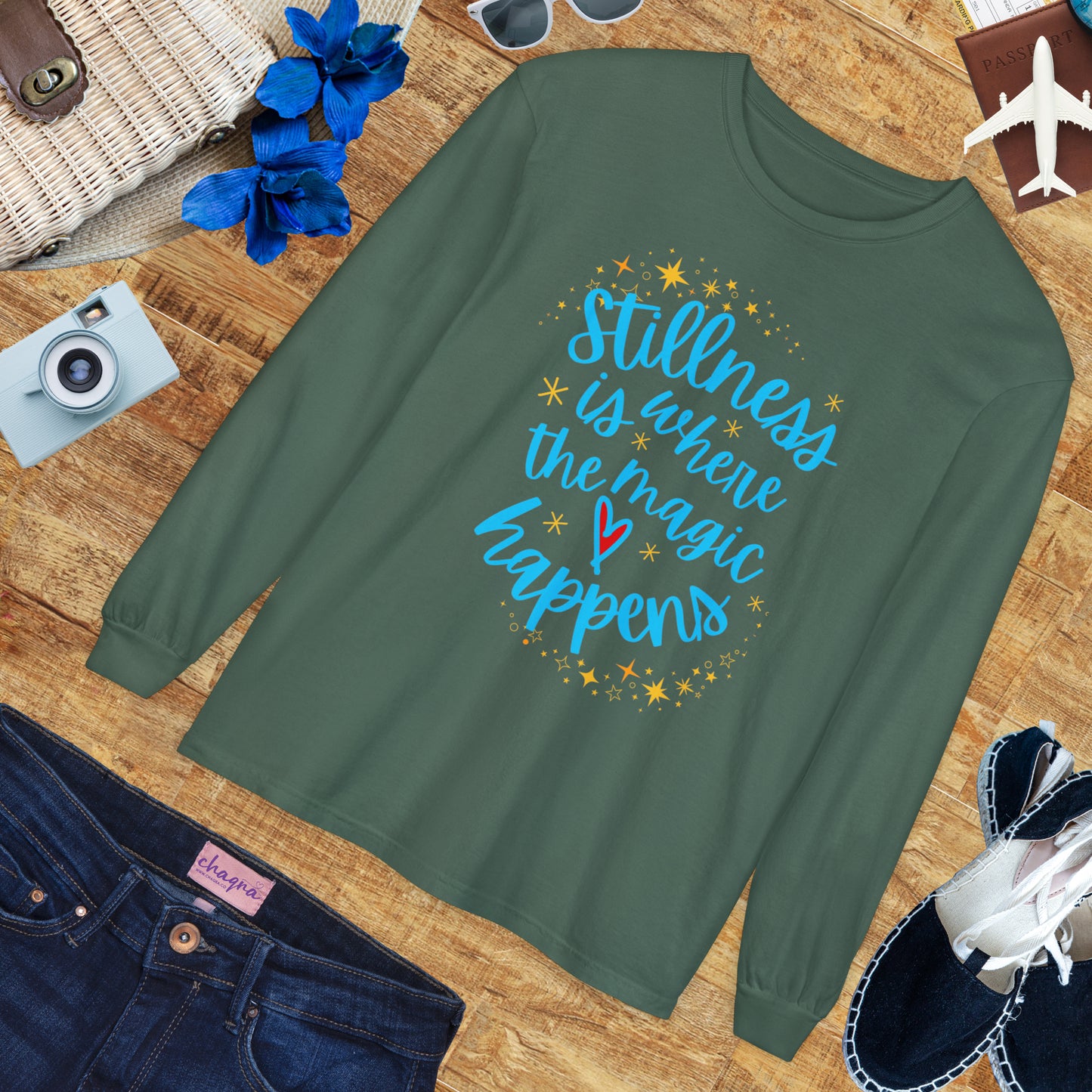 🌌Stillness Is Where the Magic Happens - Meditative Long Sleeve Tee
