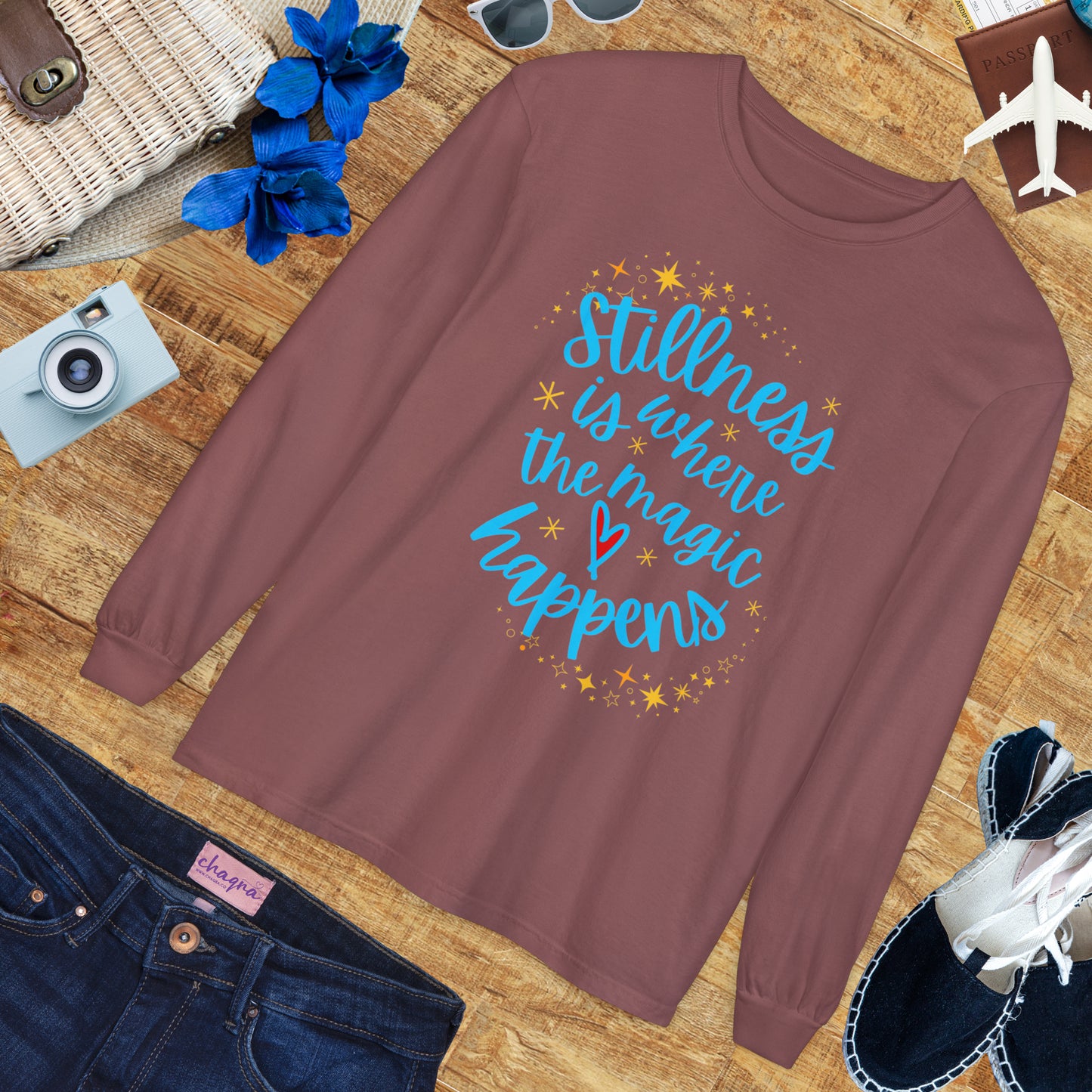 🌌Stillness Is Where the Magic Happens - Meditative Long Sleeve Tee