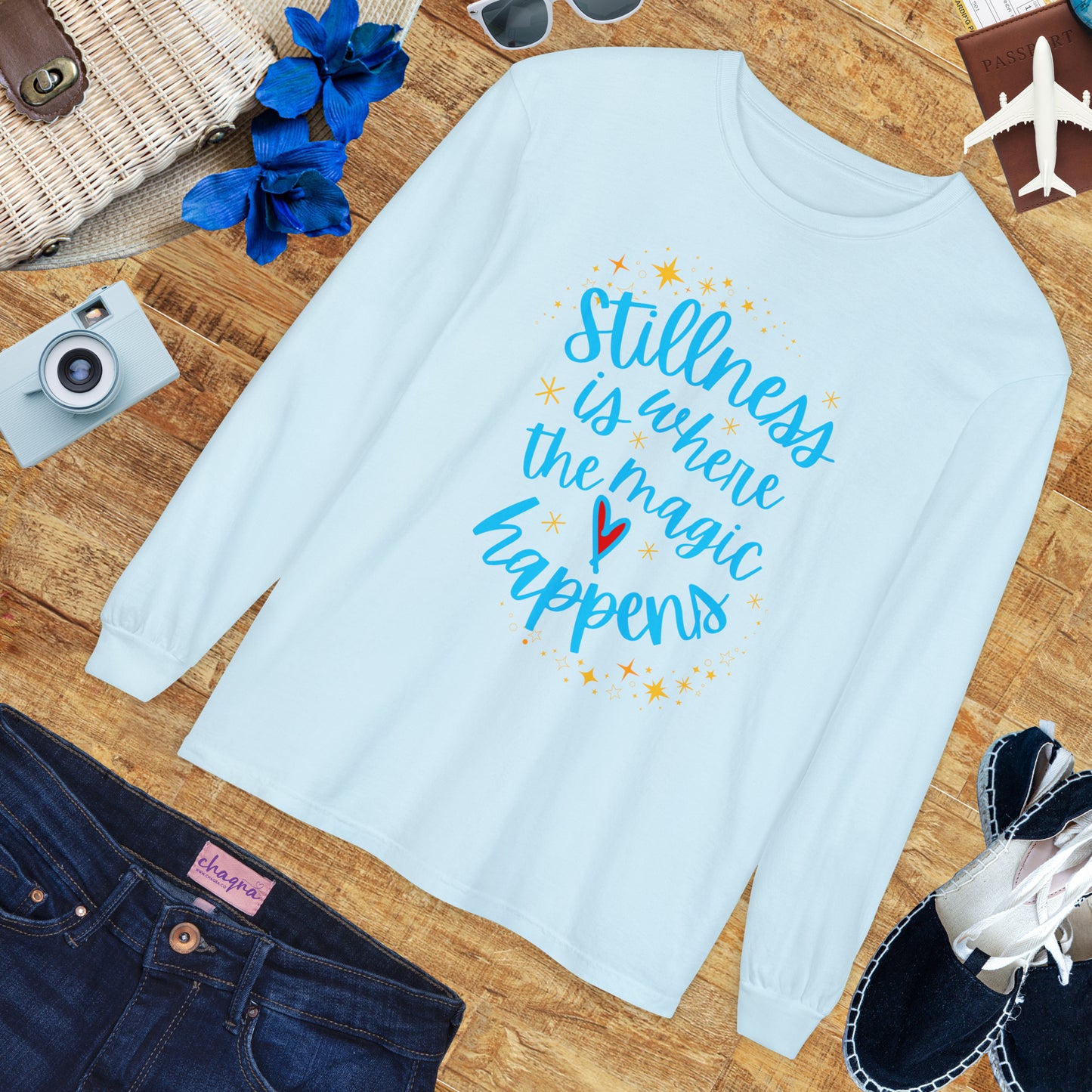 🌌Stillness Is Where the Magic Happens - Meditative Long Sleeve Tee