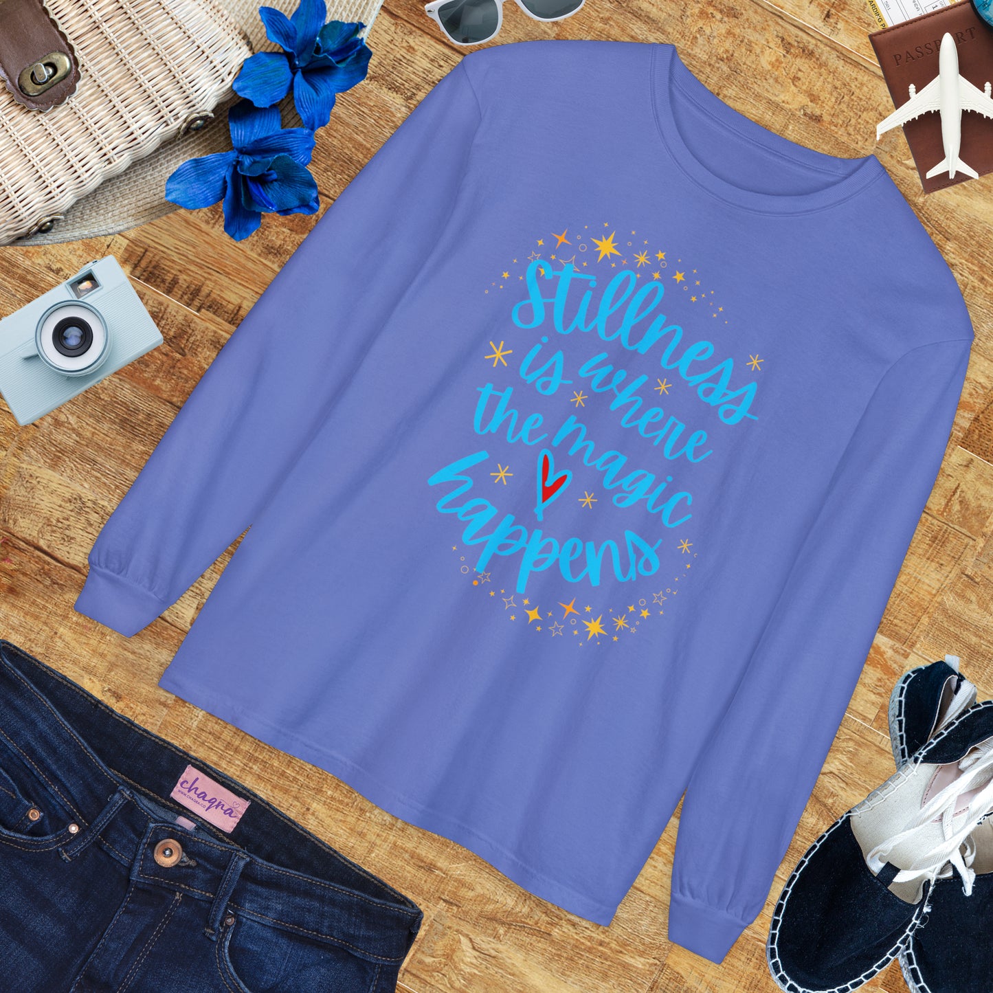 🌌Stillness Is Where the Magic Happens - Meditative Long Sleeve Tee