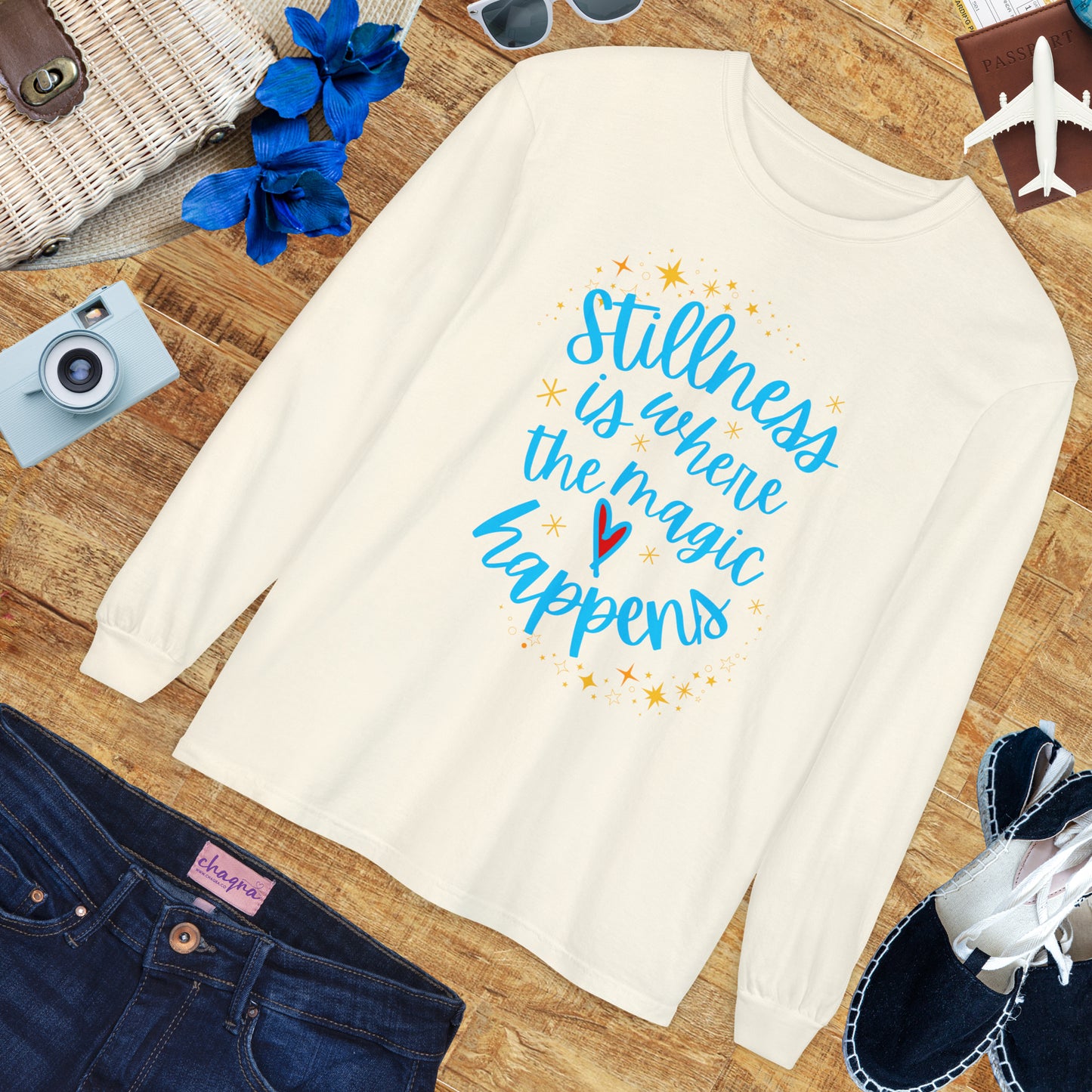🌌Stillness Is Where the Magic Happens - Meditative Long Sleeve Tee
