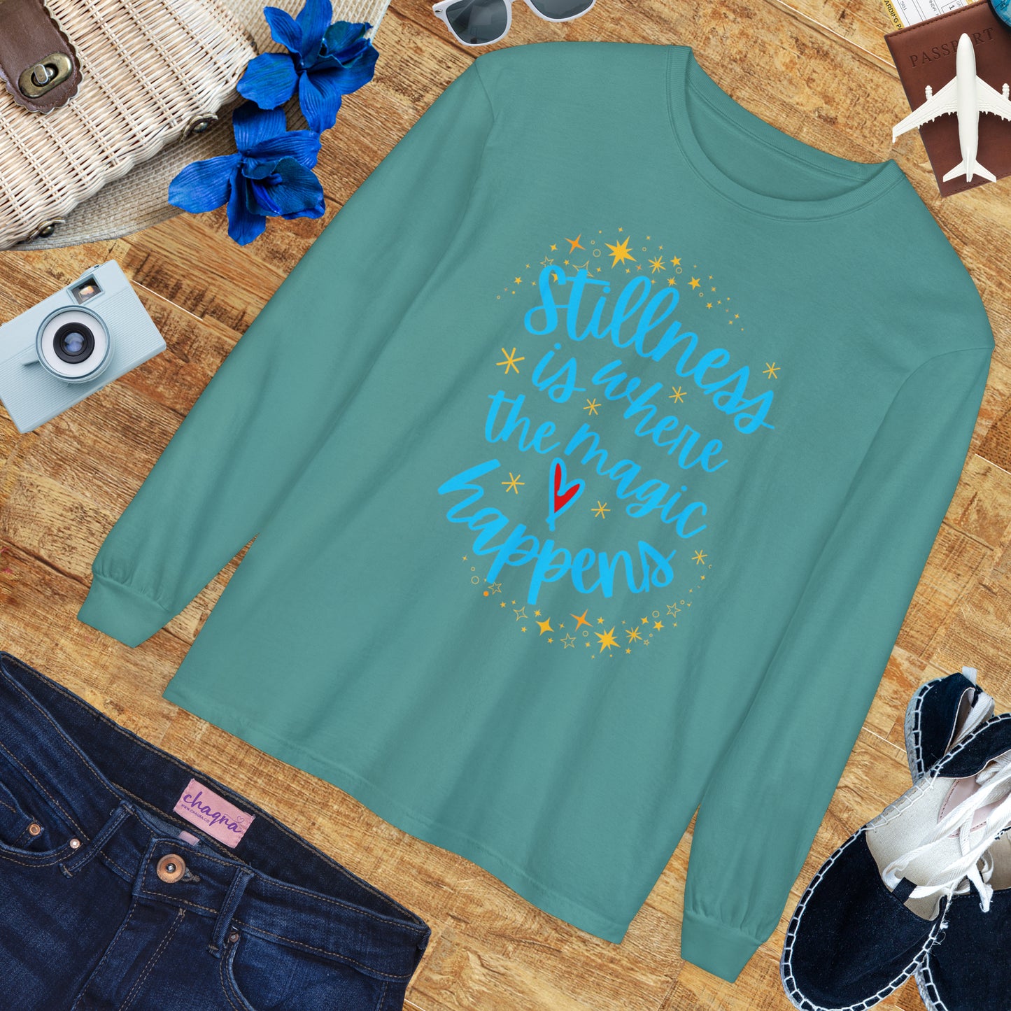 🌌Stillness Is Where the Magic Happens - Meditative Long Sleeve Tee