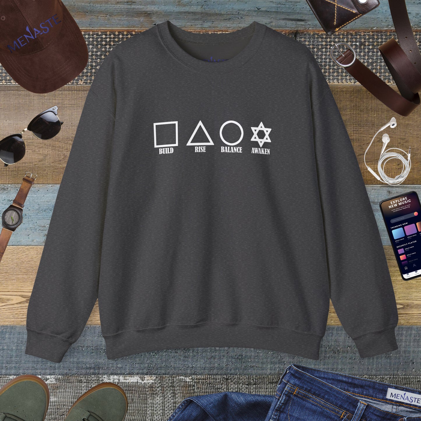 🌑🖤 THE FOUR PILLARS OF THE MASCULINE — Menaste Hoodie