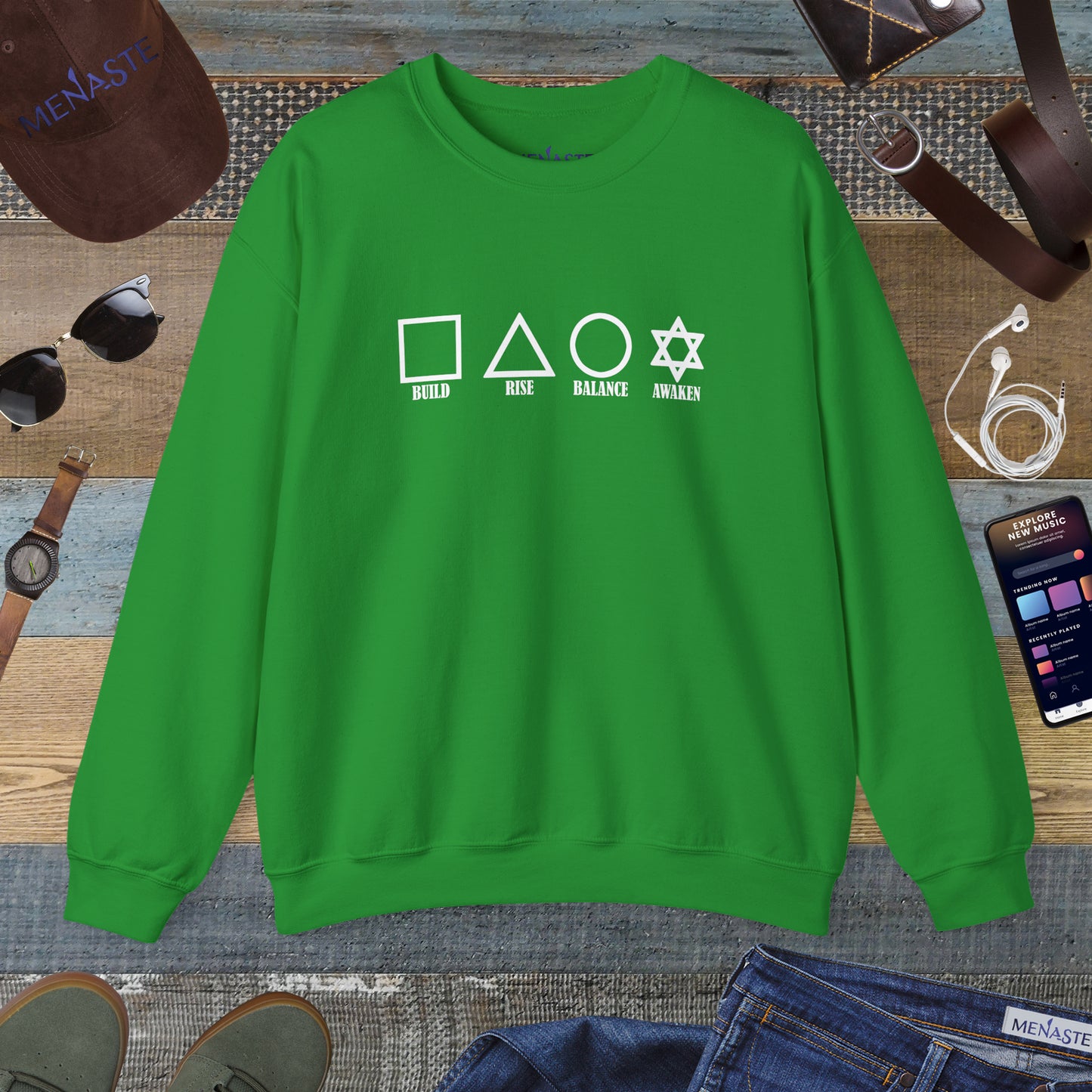 🌑🖤 THE FOUR PILLARS OF THE MASCULINE — Menaste Hoodie