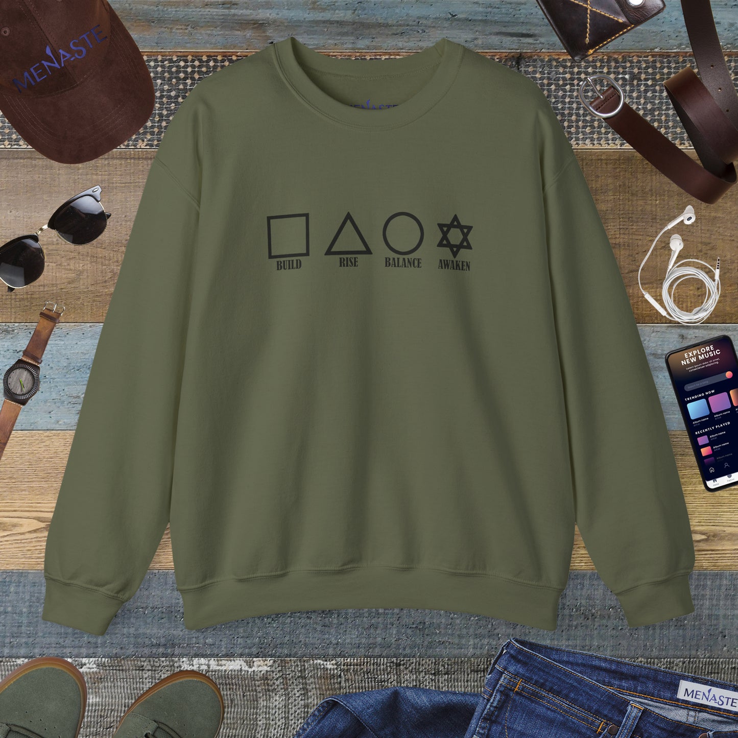 🌑🖤 THE FOUR PILLARS OF THE MASCULINE — Menaste Hoodie