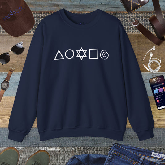 🜂🌑🜁 Menaste "THE FIVE ELEMENTS" — Signature Crewneck Sweatshirt