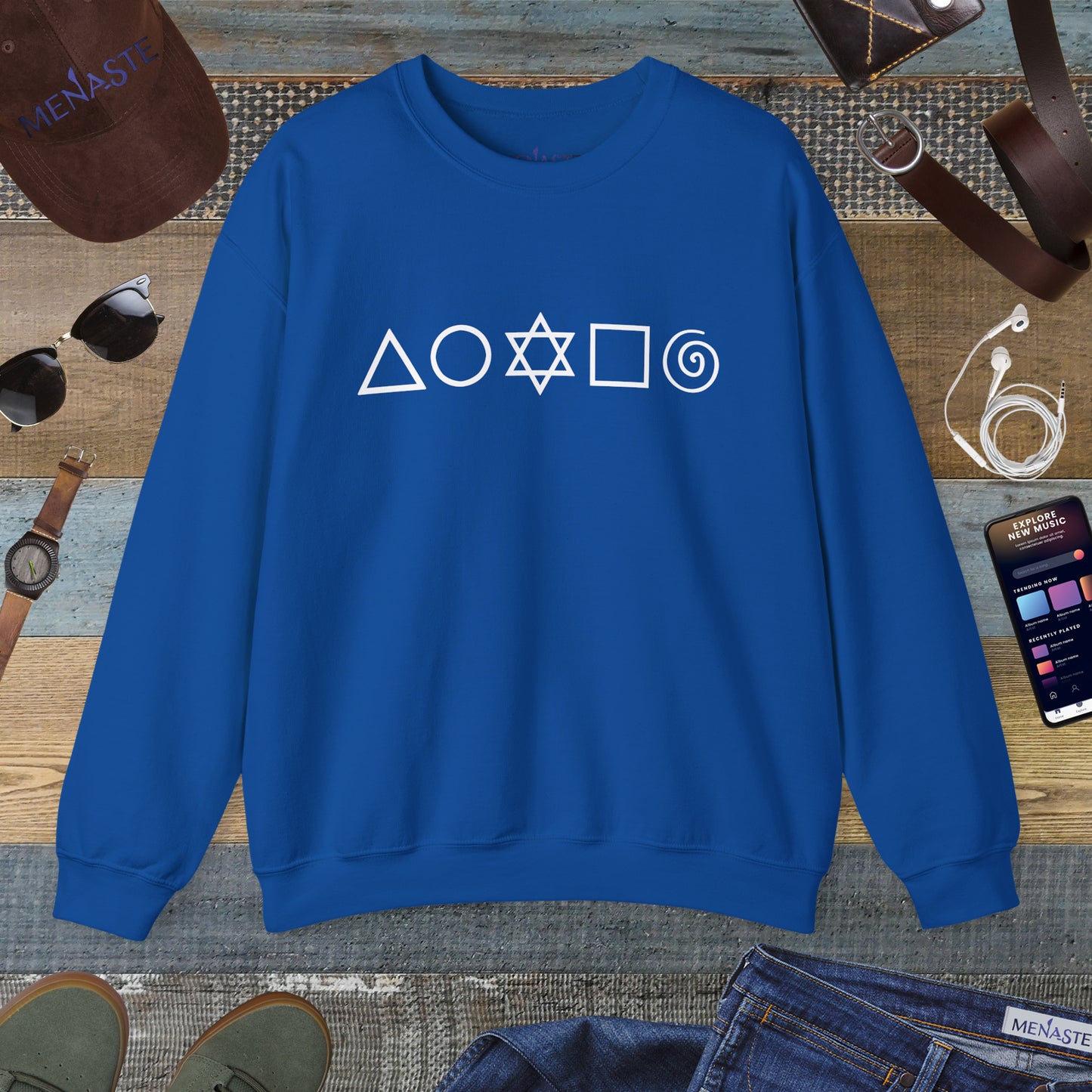 🜂🌑🜁 Menaste "THE FIVE ELEMENTS" — Signature Crewneck Sweatshirt