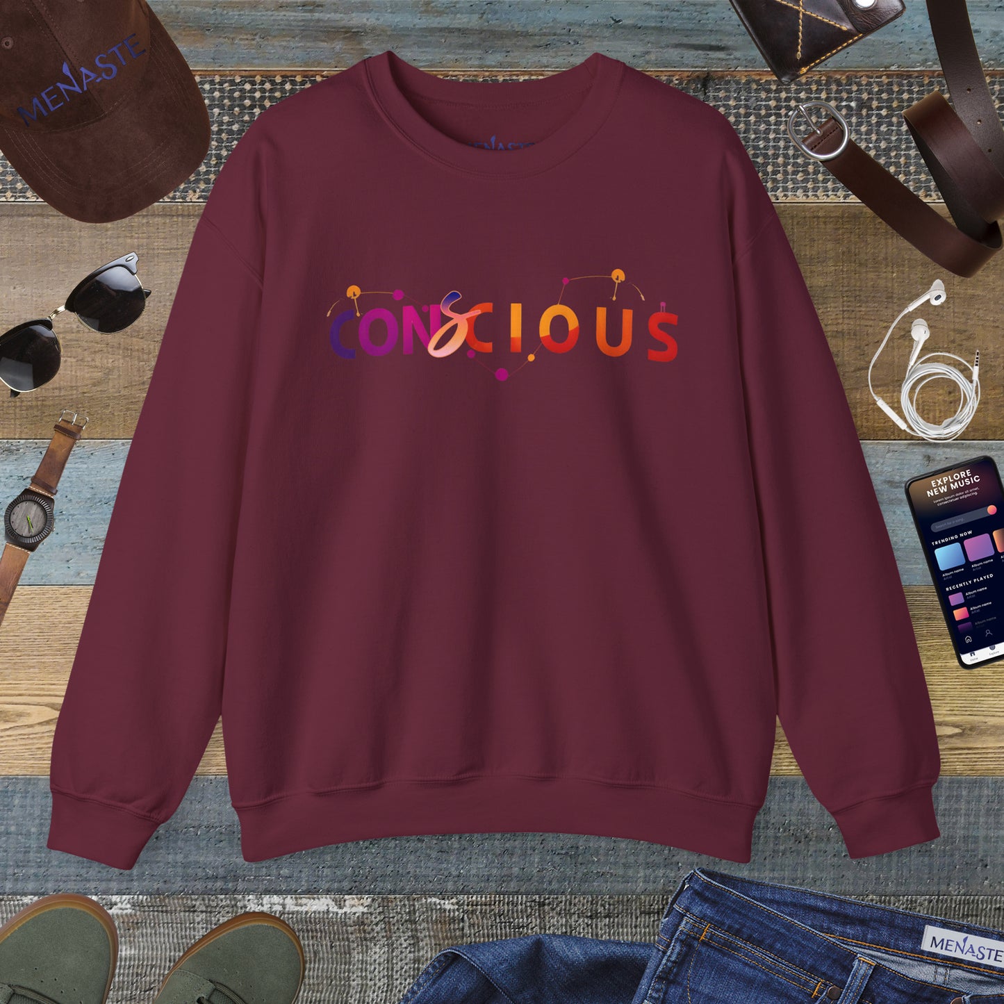 🌙✨ Menaste "CONSCIOUS" Sweatshirt